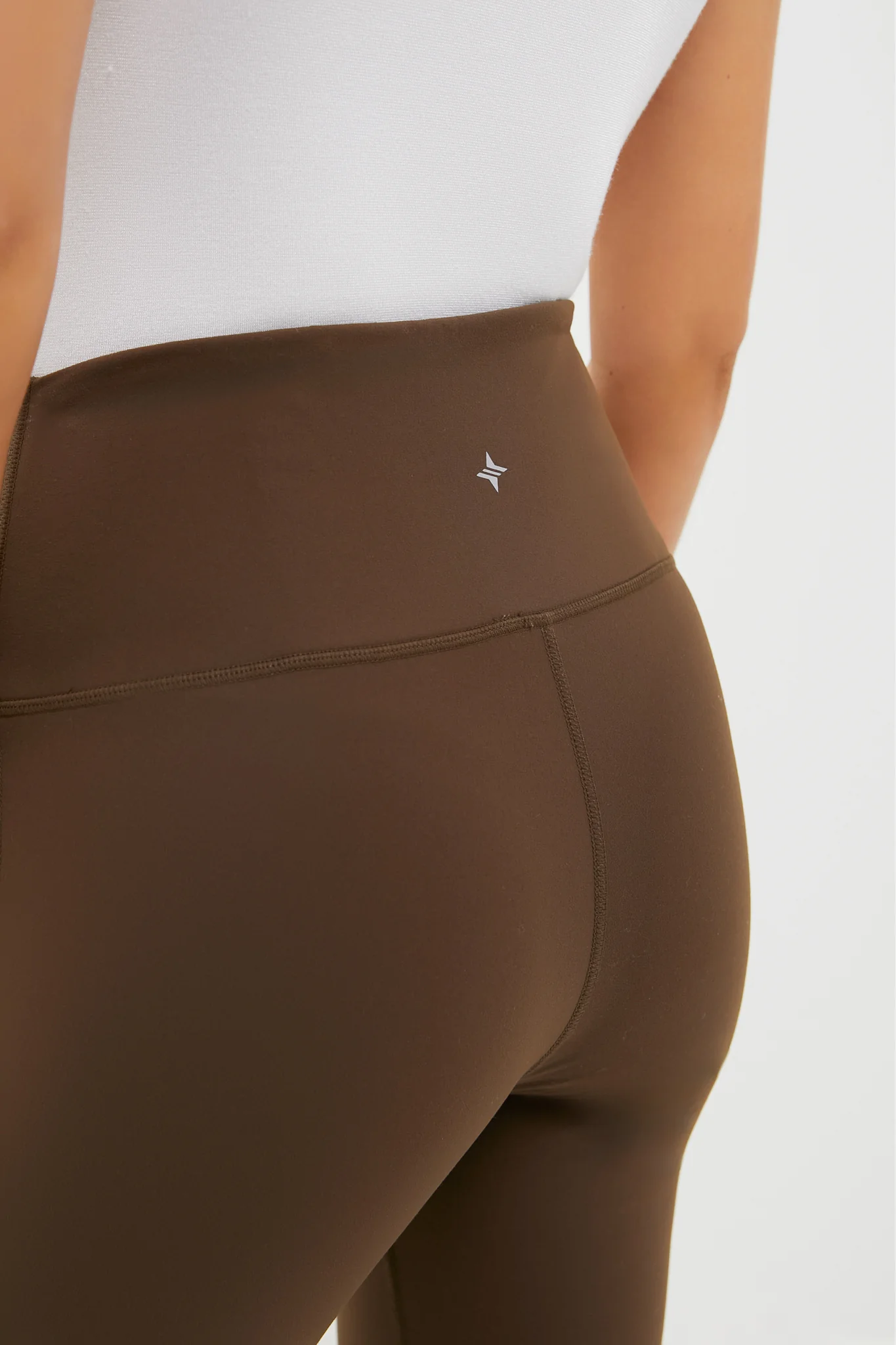 Chocolate Brown High Rise Compression Spandex Millie Yoga Pant - Image 5