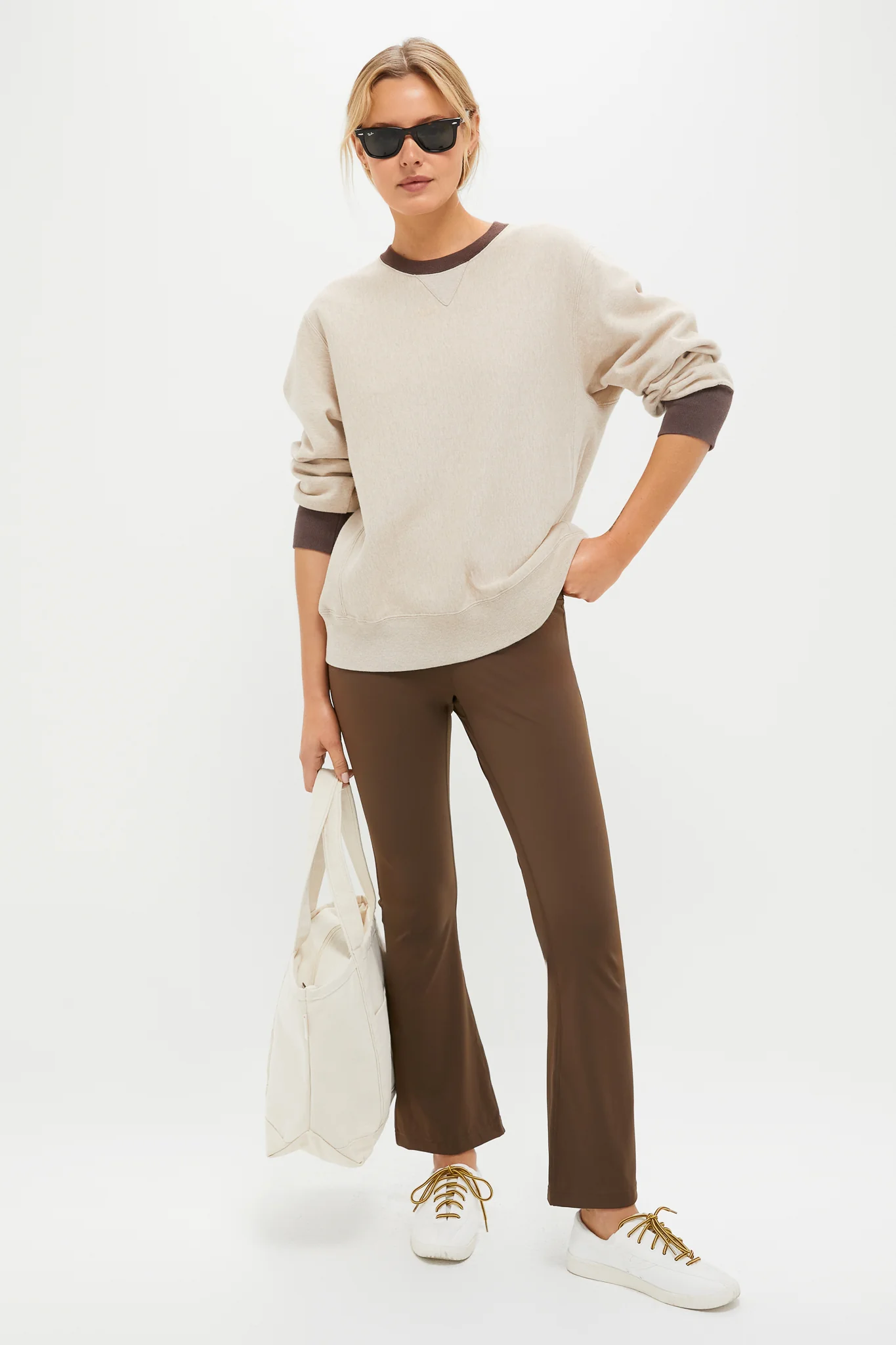 Chocolate Brown High Rise Compression Spandex Millie Yoga Pant - Image 6