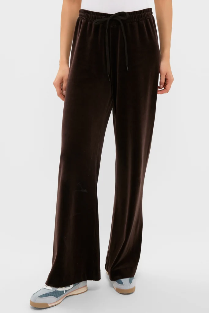 Chocolate Brown Velour Jane Pant