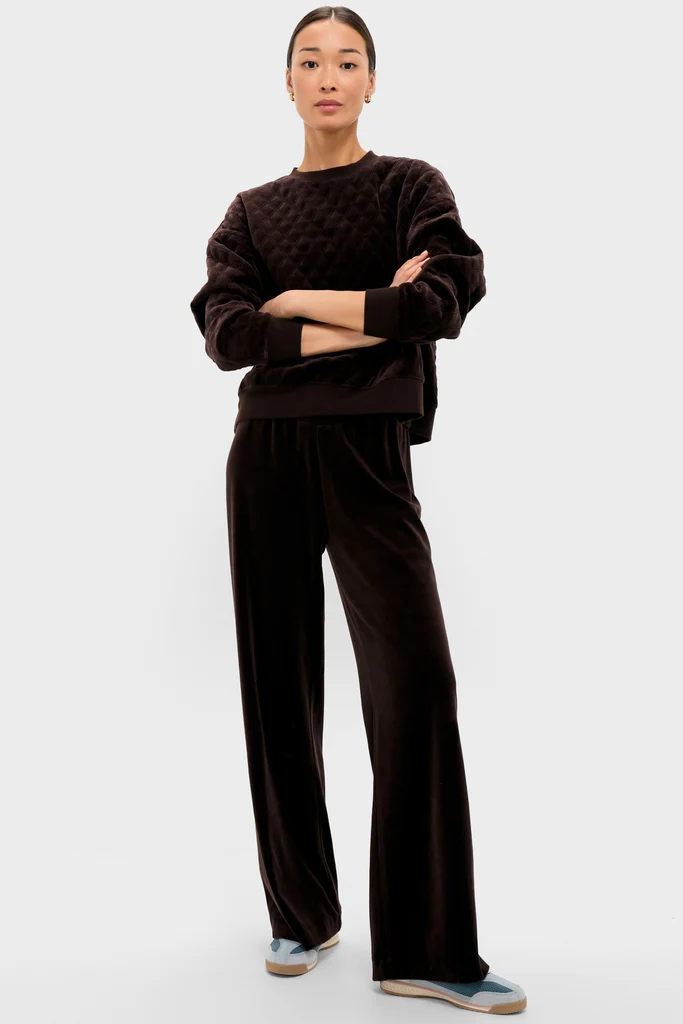 Chocolate Brown Velour Jane Pant - Image 7