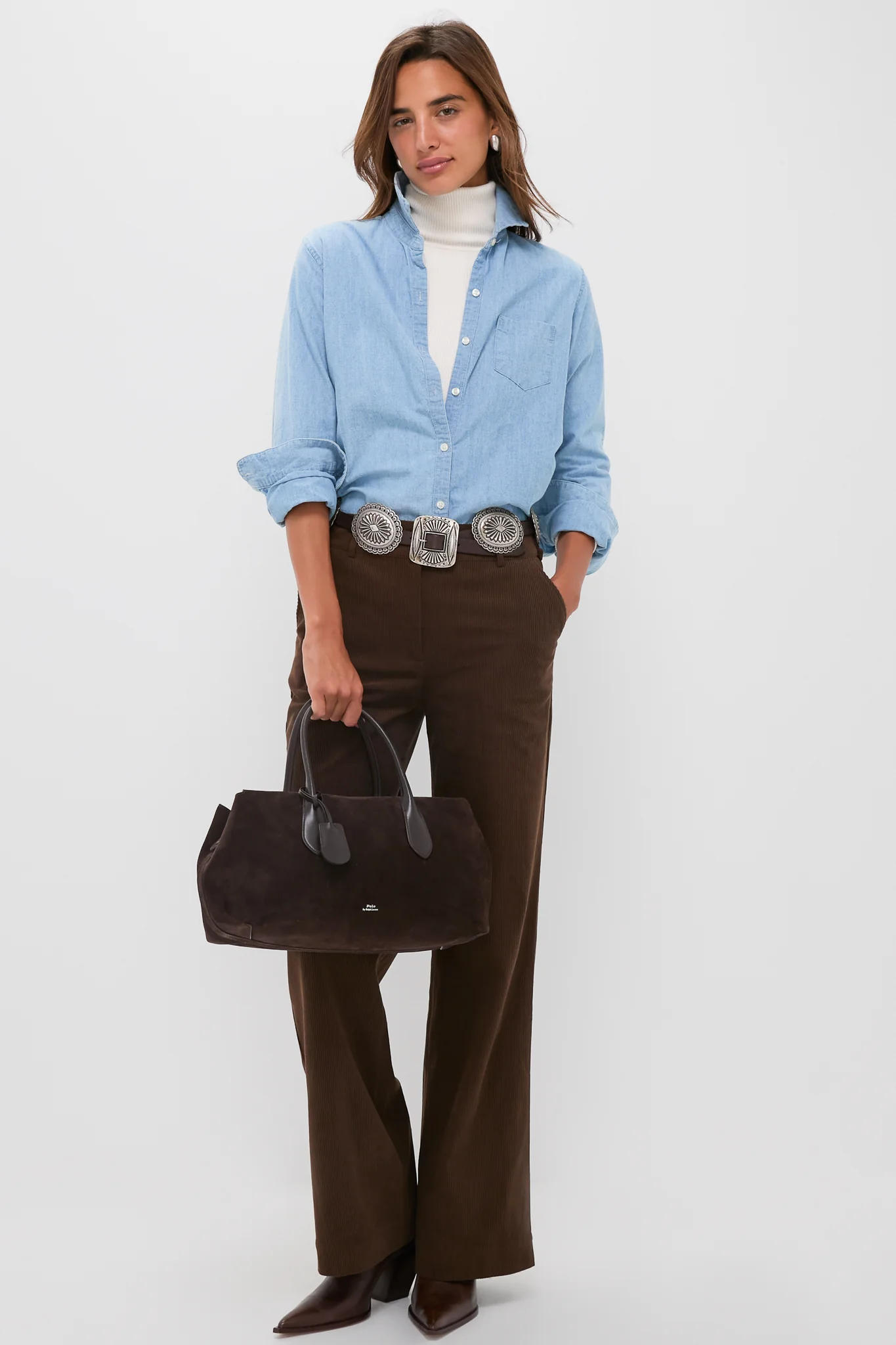 Chocolate Brown Wide Wale Corduroy Hunter Pants - Image 2