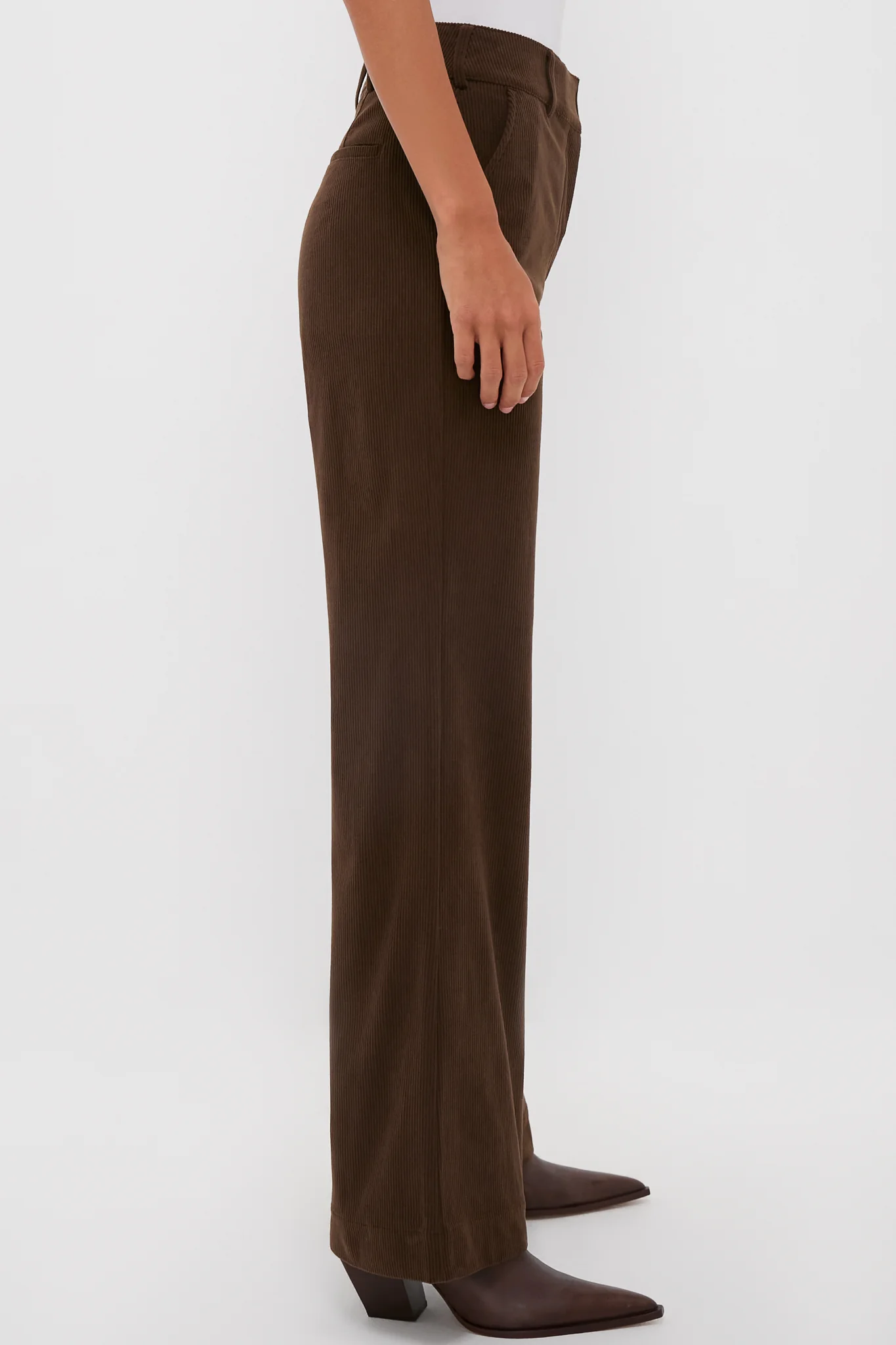 Chocolate Brown Wide Wale Corduroy Hunter Pants - Image 3