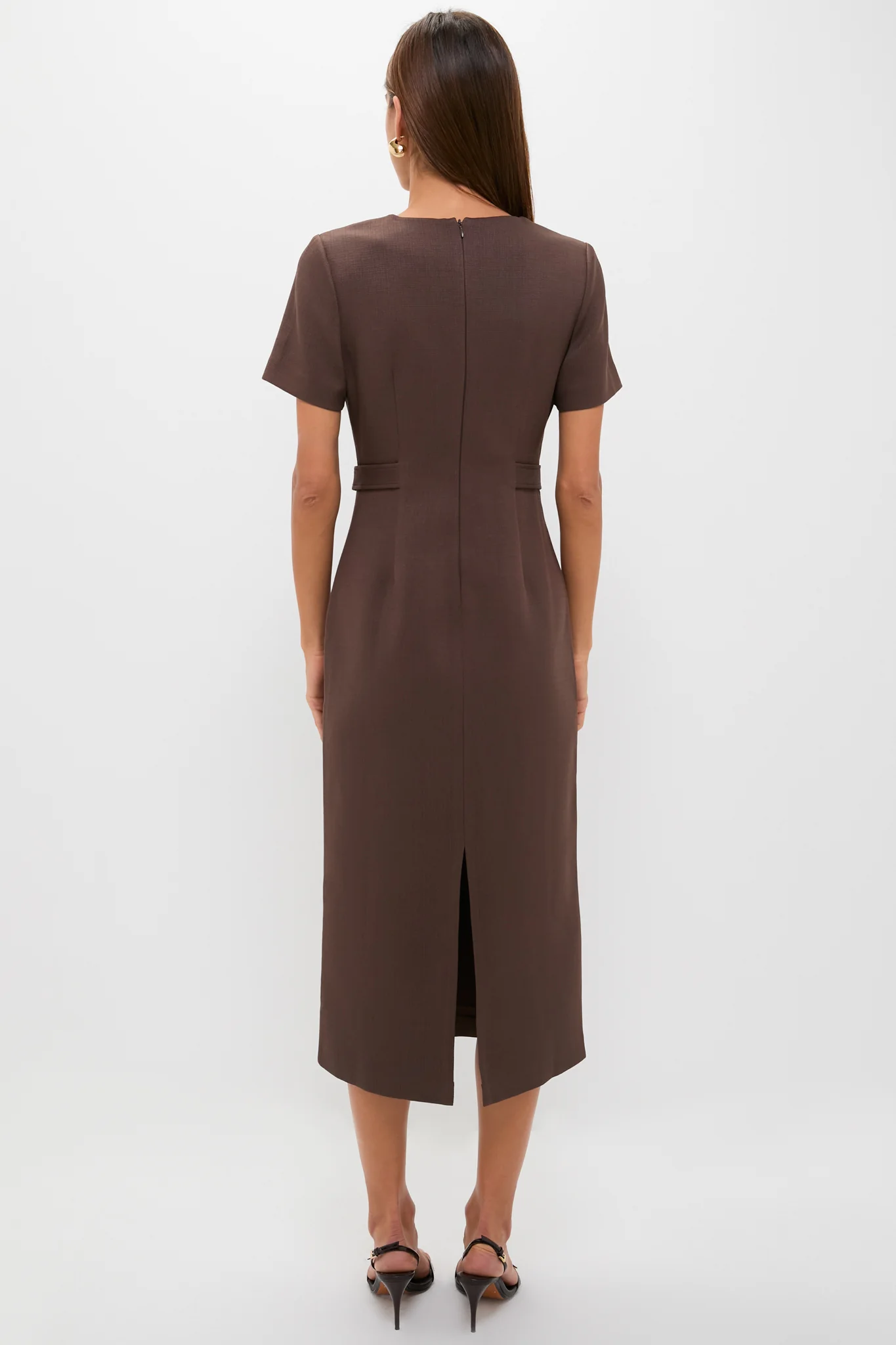 Chocolate Brown Zarah Midi Dress - Image 4