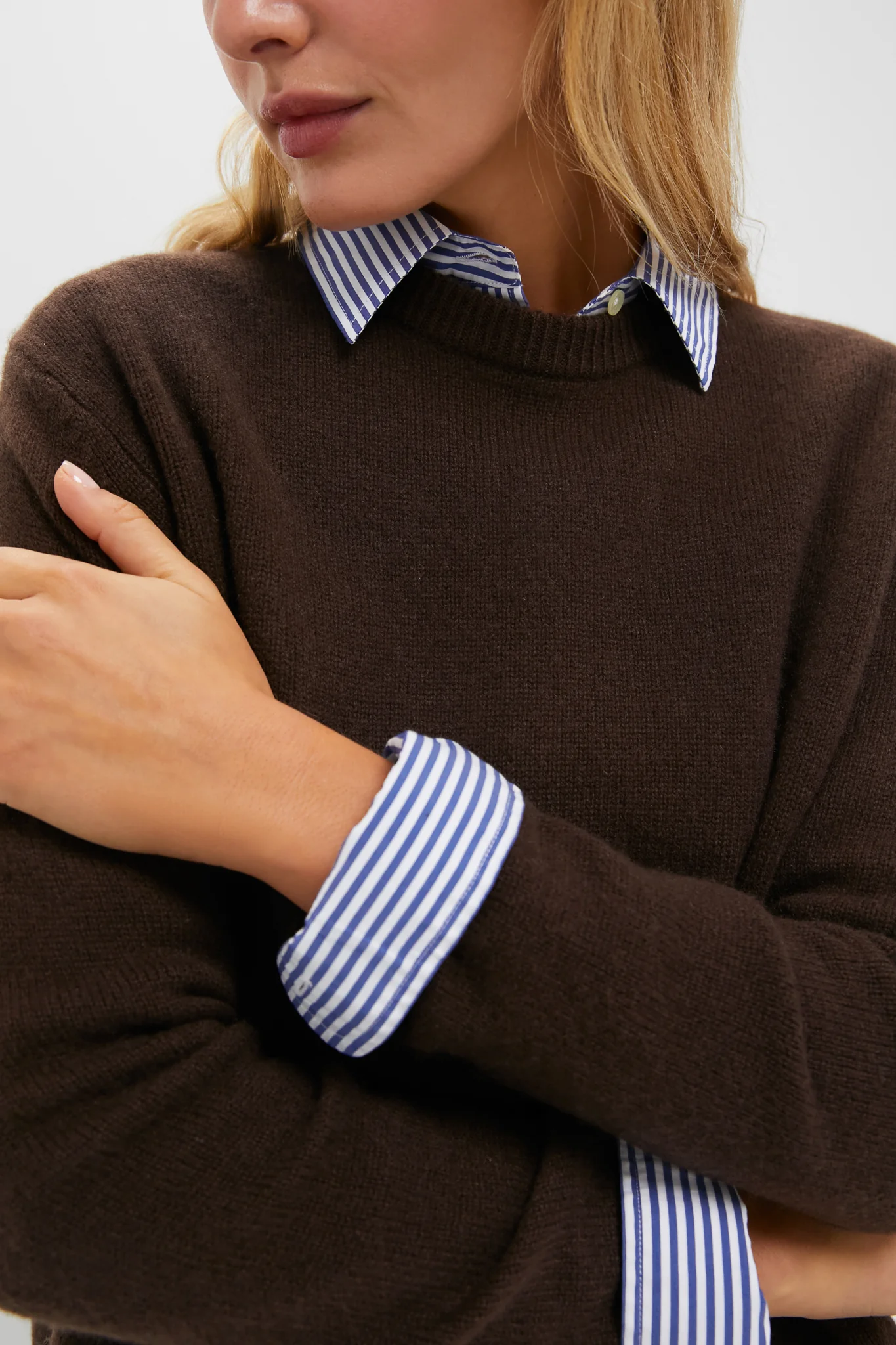 Chocolate Cashmere Bodie Boyfriend Crewneck - Image 5