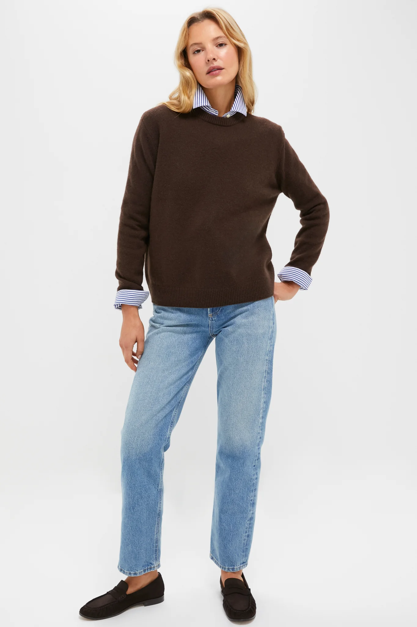 Chocolate Cashmere Bodie Boyfriend Crewneck - Image 6