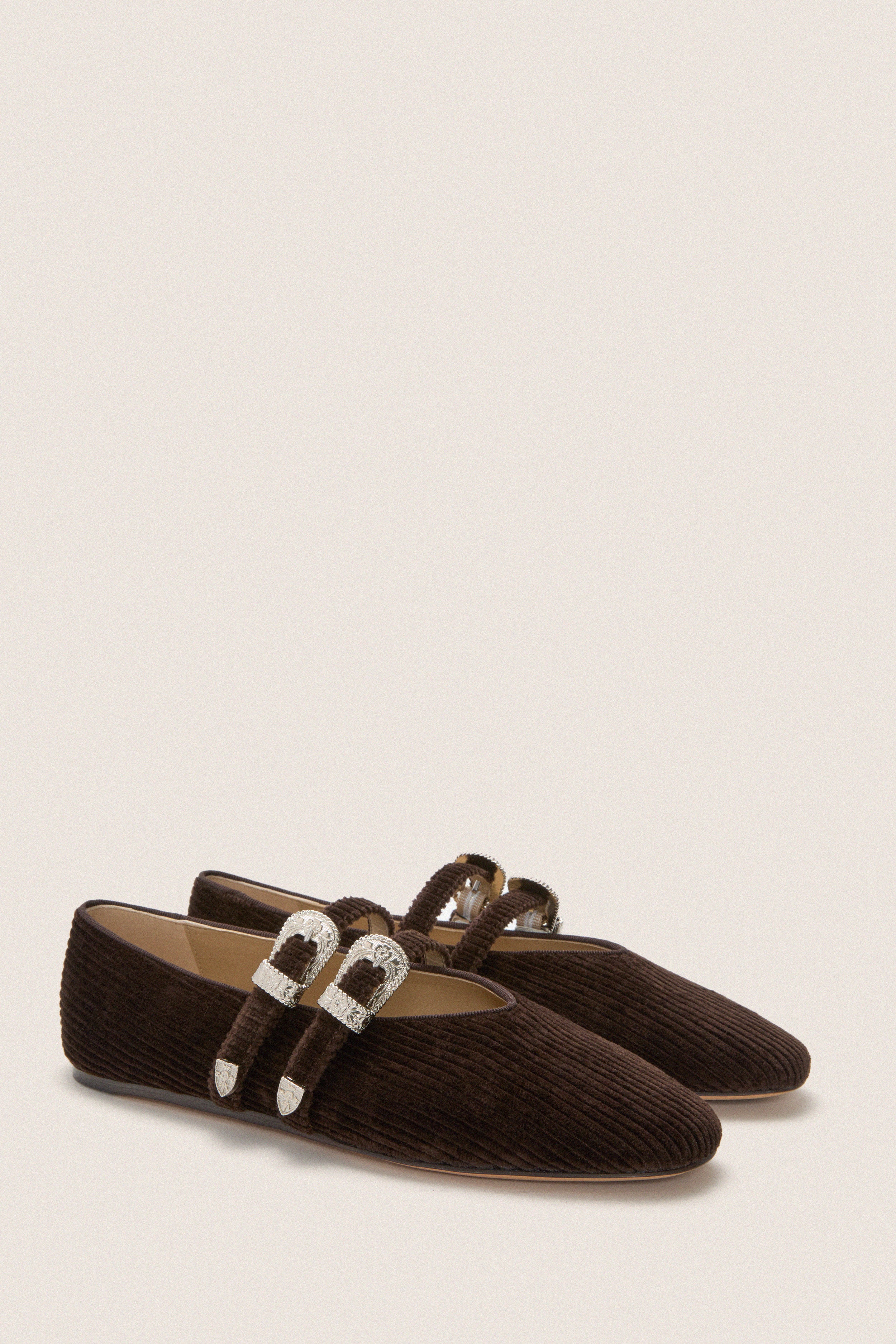 Chocolate Corduroy Claudia Slippers - Image 3