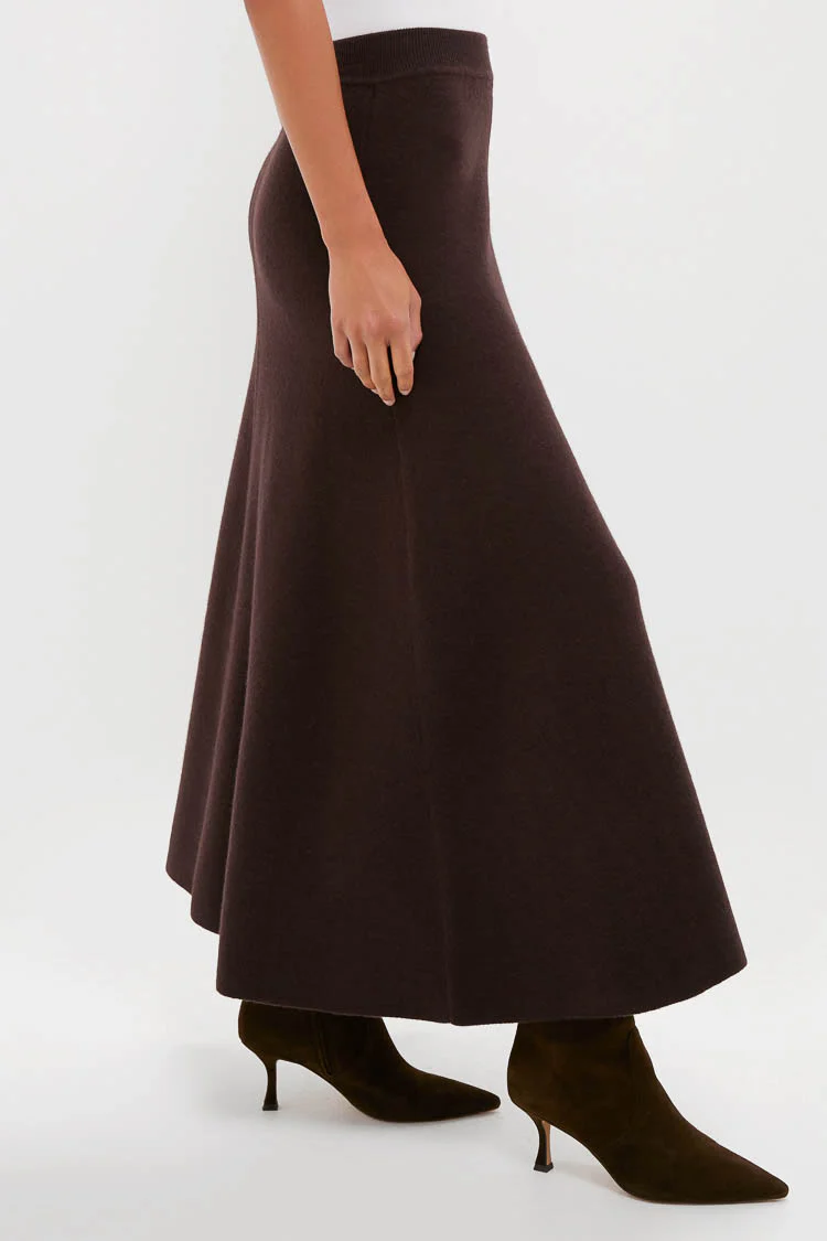 Chocolate Emmett Knit Maxi Skirt - Image 3