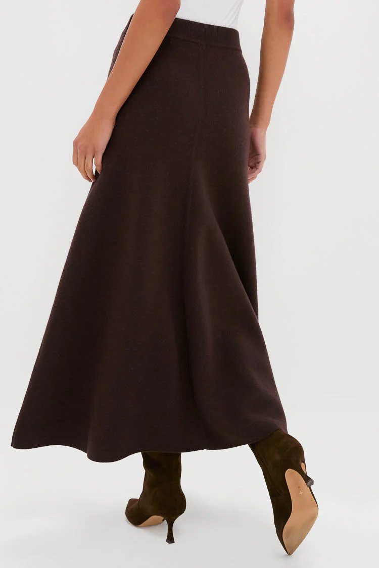 Chocolate Emmett Knit Maxi Skirt - Image 4
