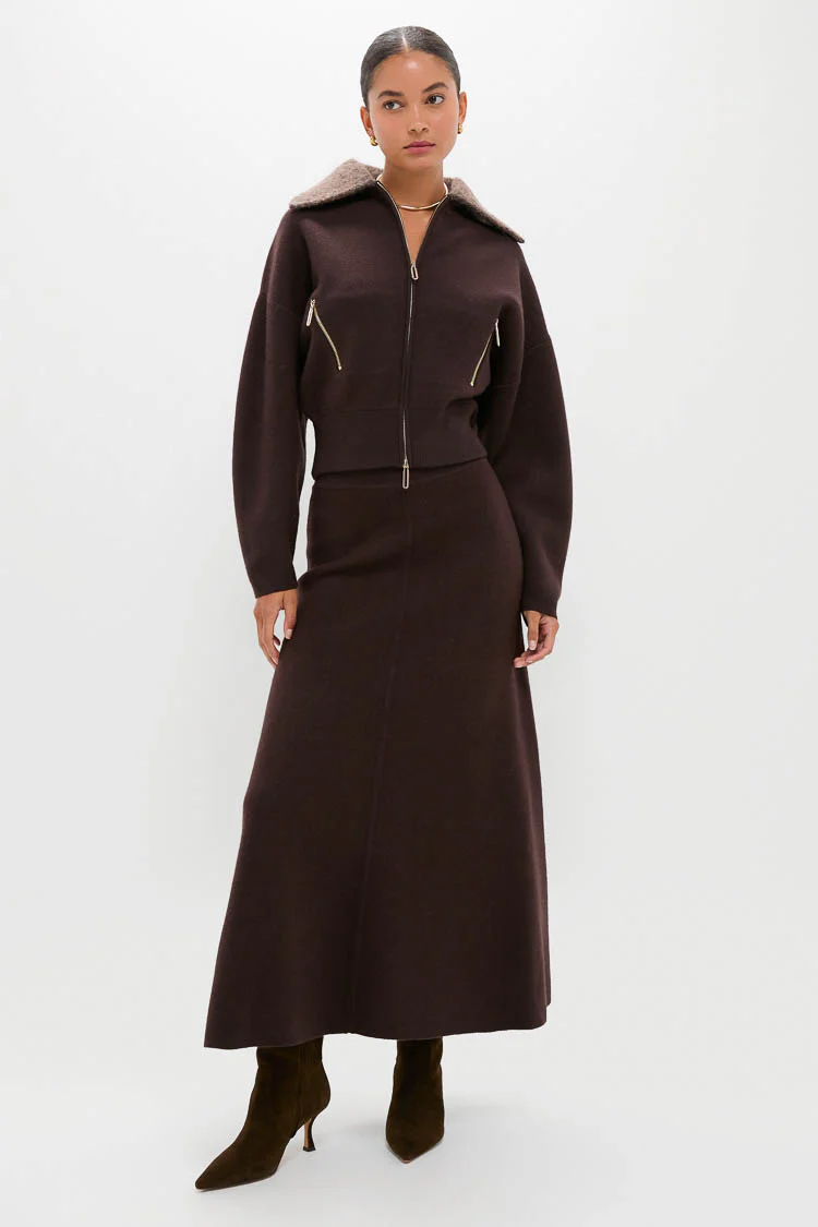 Chocolate Emmett Knit Maxi Skirt - Image 6
