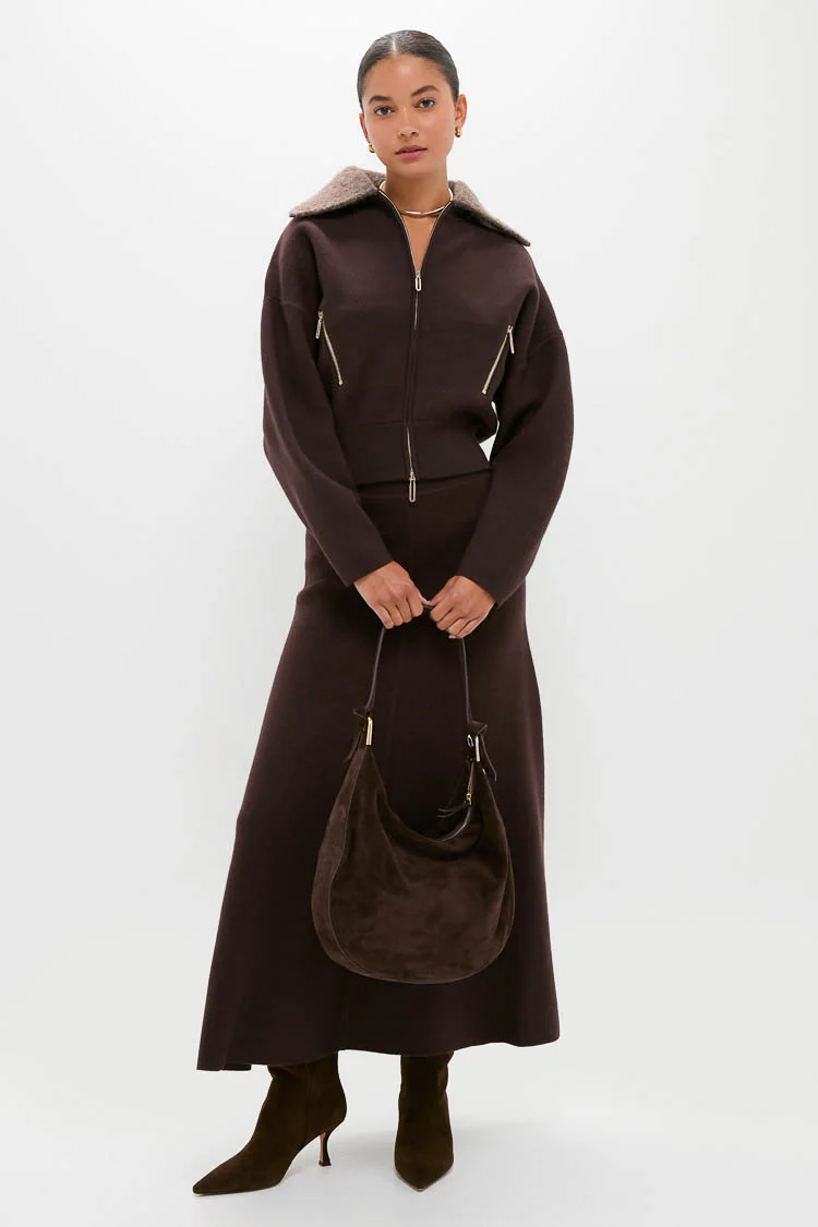Chocolate Emmett Knit Maxi Skirt - Image 7