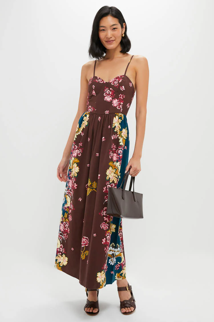 Chocolate Floral Mallory Midi Dress - Image 2