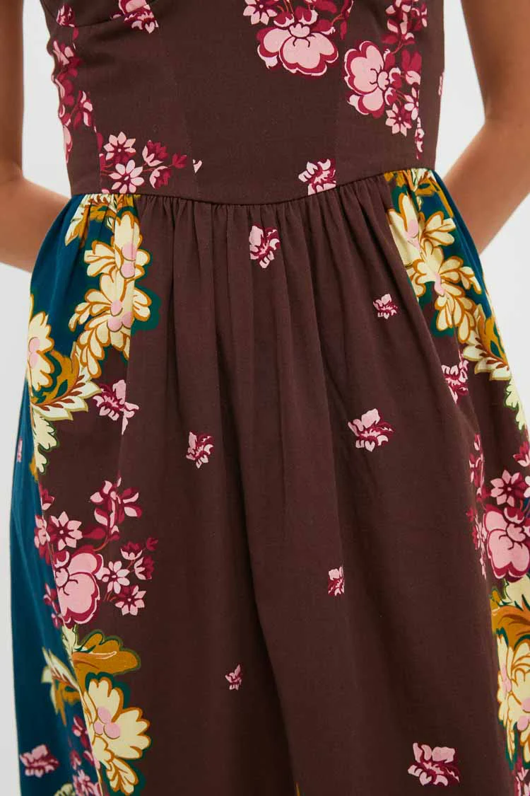 Chocolate Floral Mallory Midi Dress - Image 5