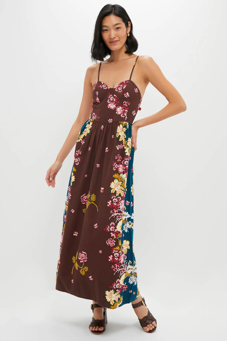 Chocolate Floral Mallory Midi Dress - Image 6