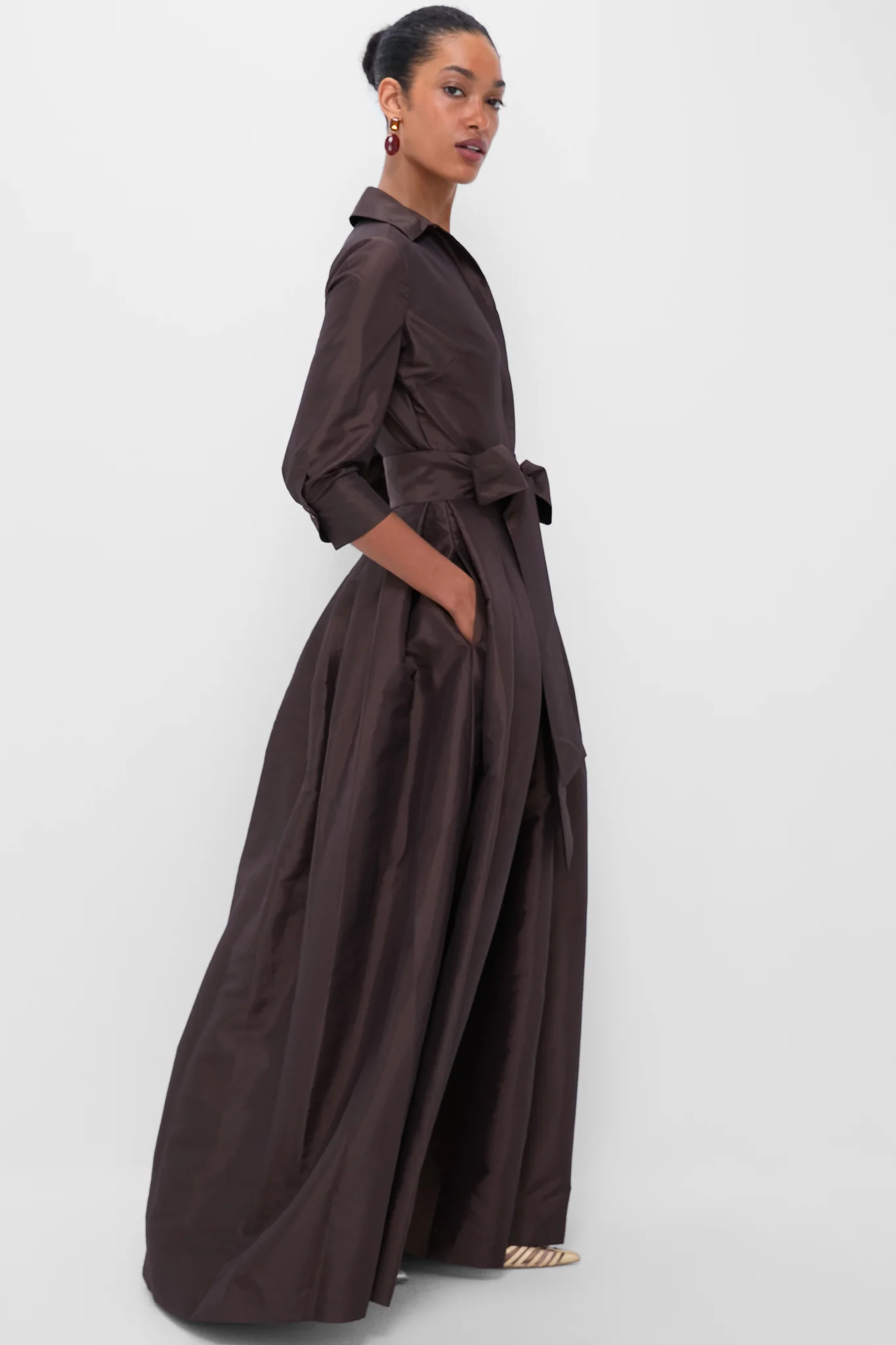 Chocolate Julip Belted Gown - Image 4