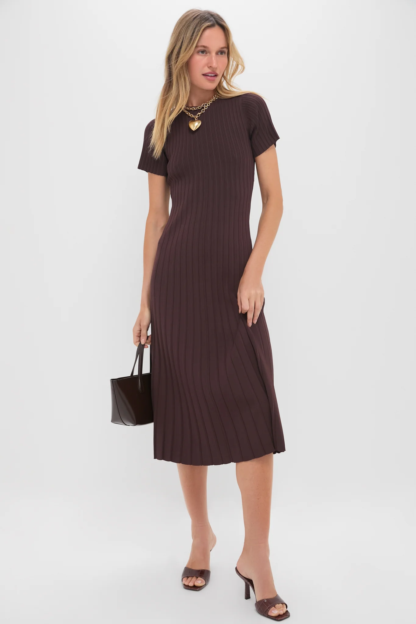 Chocolate Knit Murphy Swing Midi Dress - Image 2