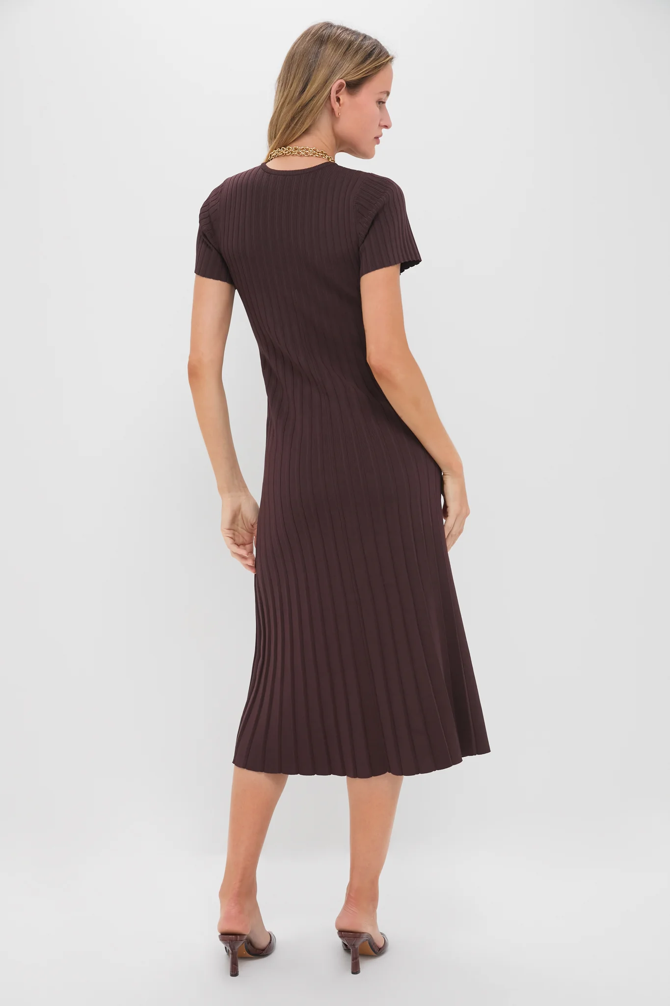 Chocolate Knit Murphy Swing Midi Dress - Image 4
