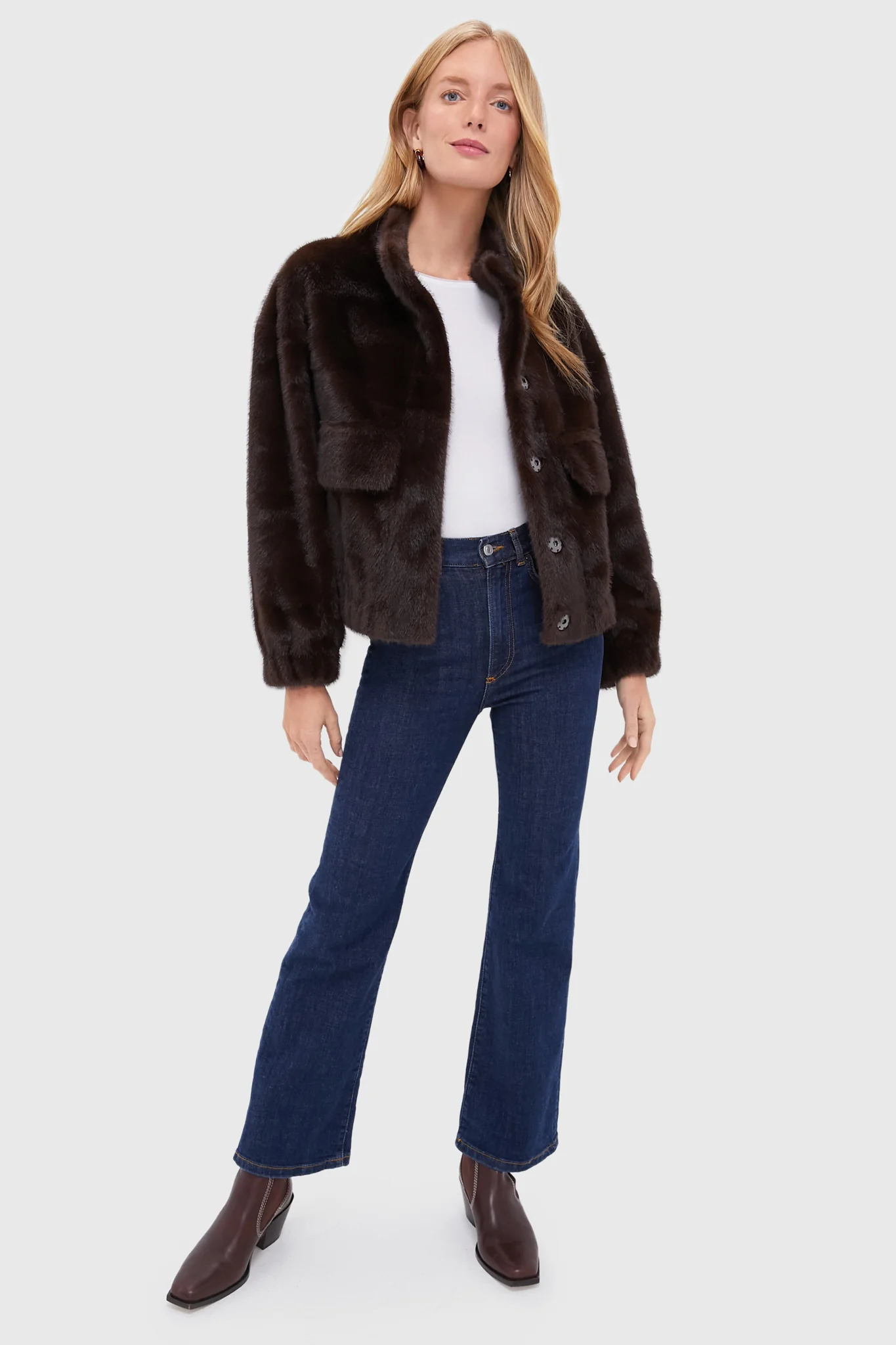 Faux Fur Chocolate Paros Coat - Image 6