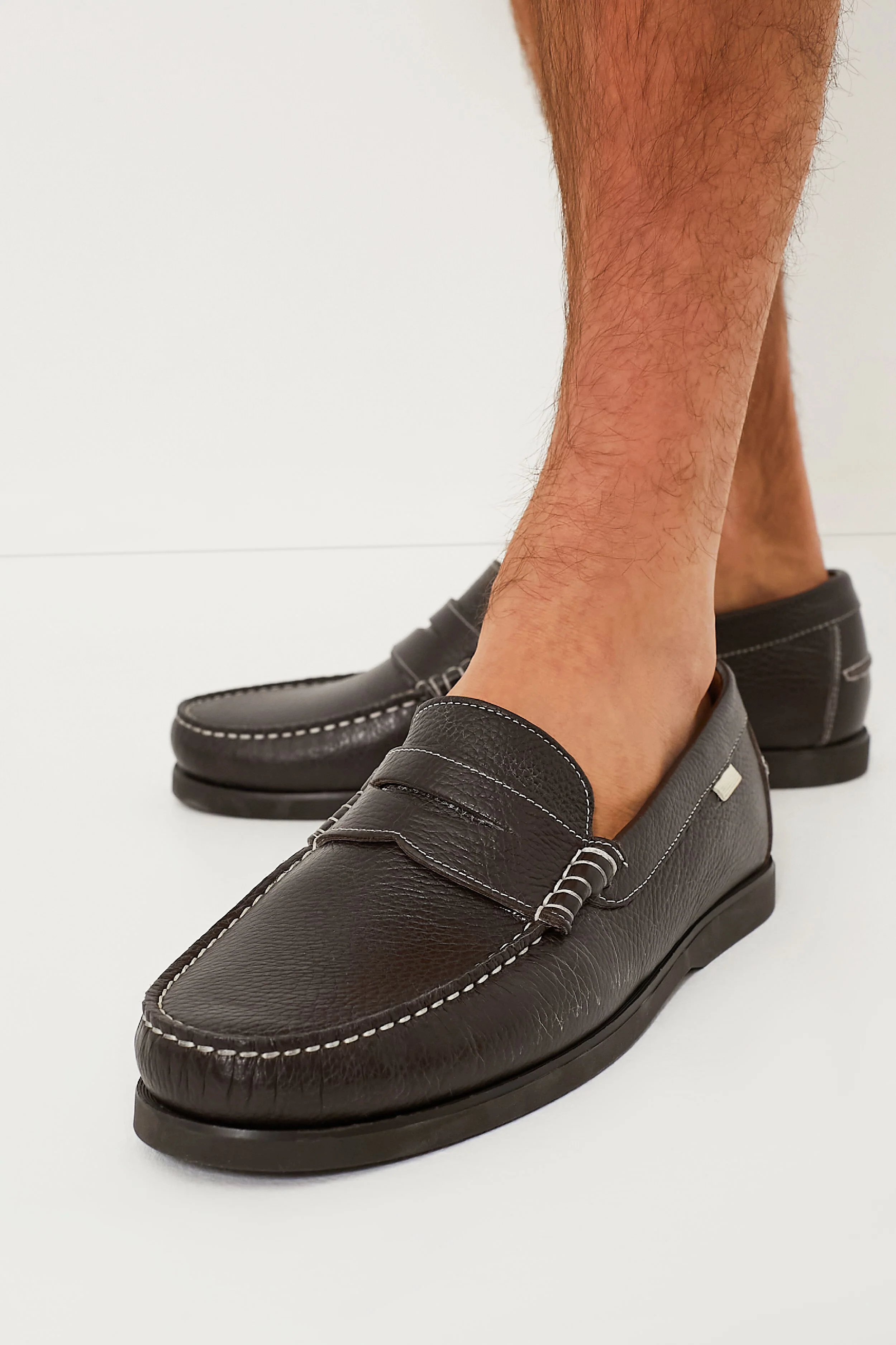 Chocolate Pebbled Penny Loafer - Image 2