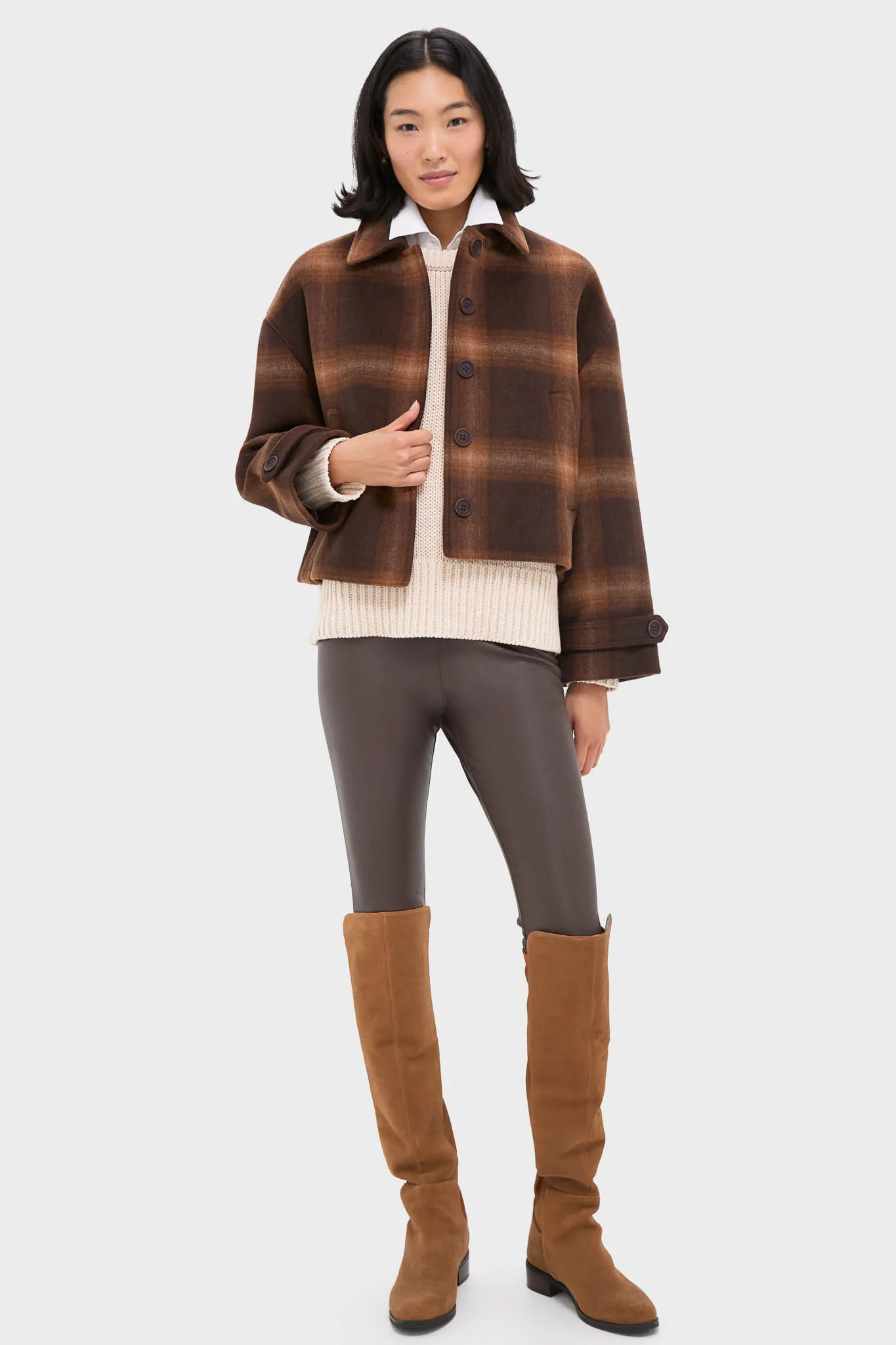 Chocolate Plaid Colby Jacket - Image 2
