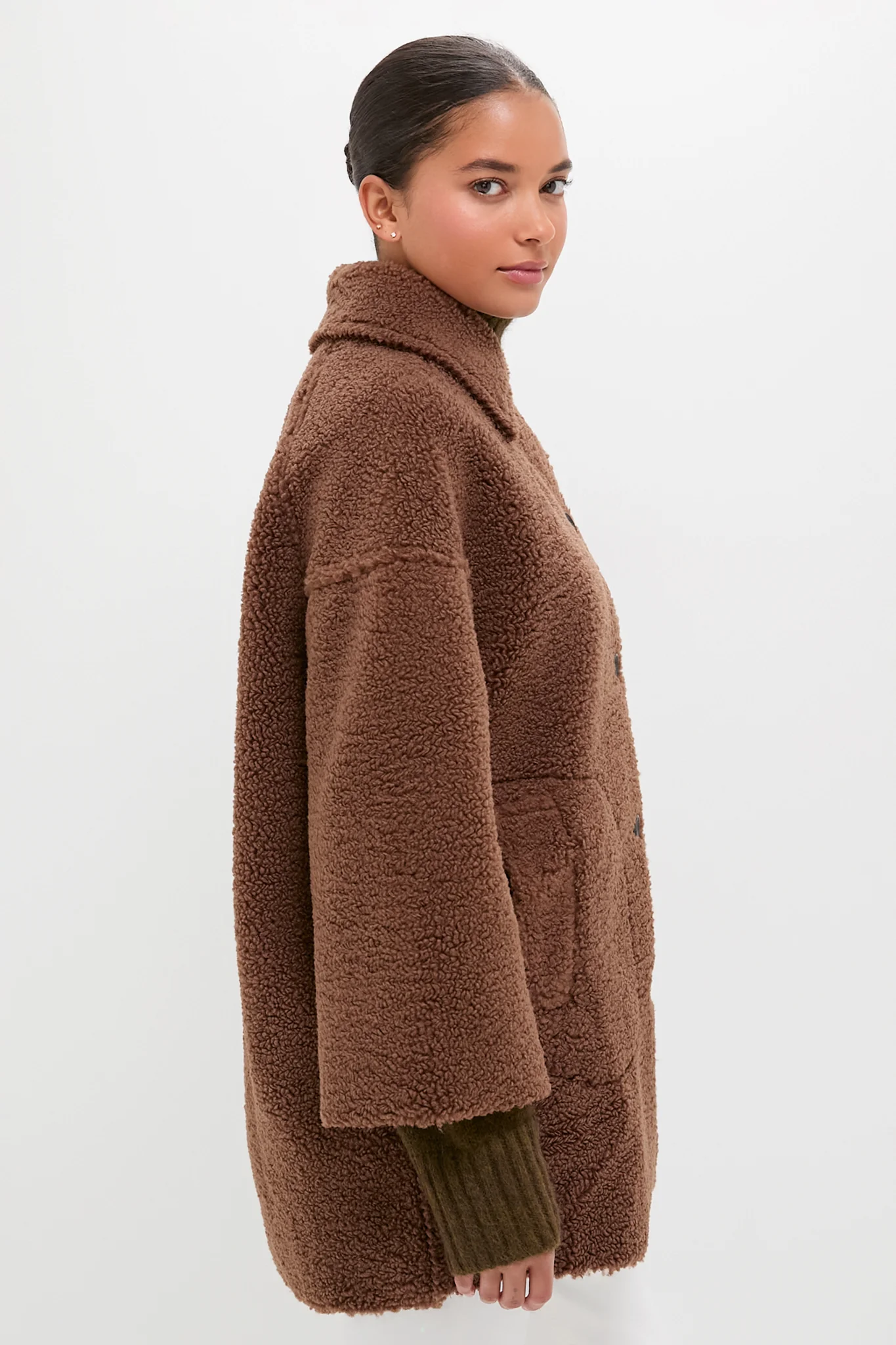 Chocolate Plush Car Coat - Image 3
