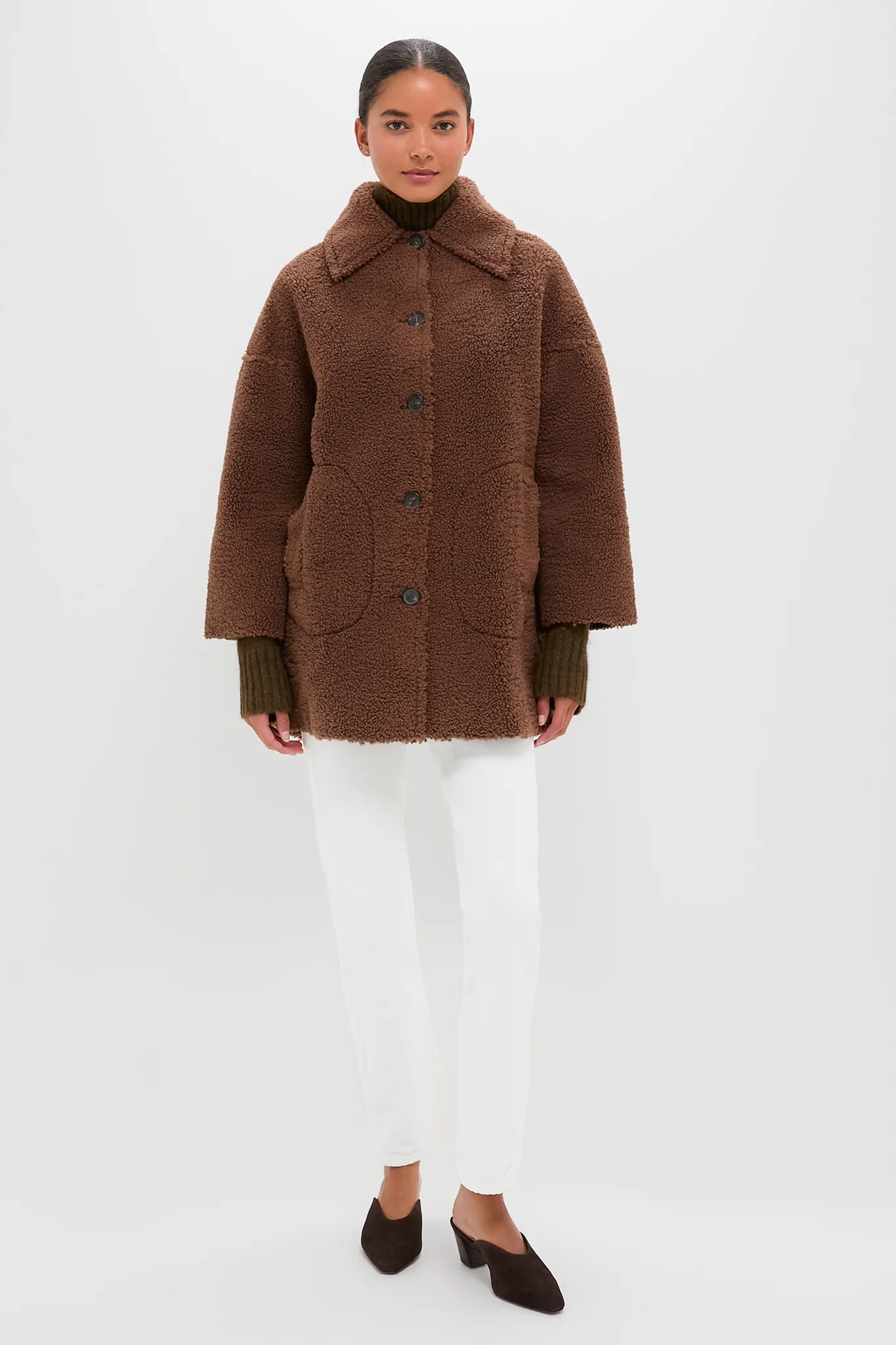Chocolate Plush Car Coat - Image 6