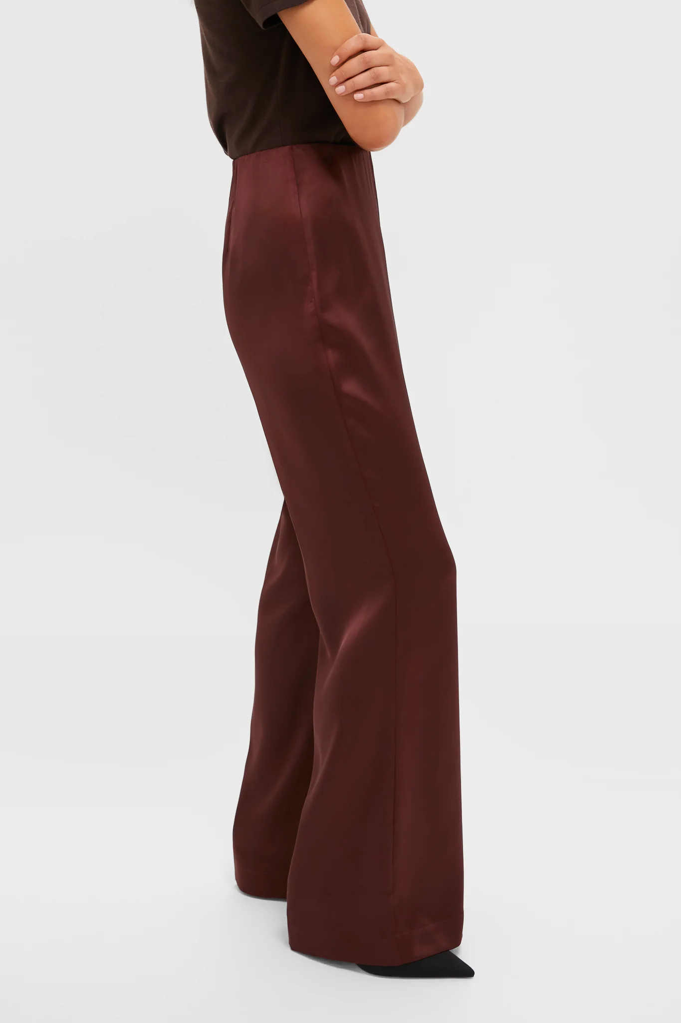 Chocolate Satin Deja Pants - Image 3