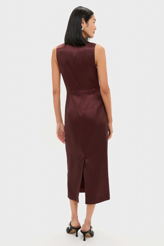 Chocolate Satin Sinclair Dress - Image 4