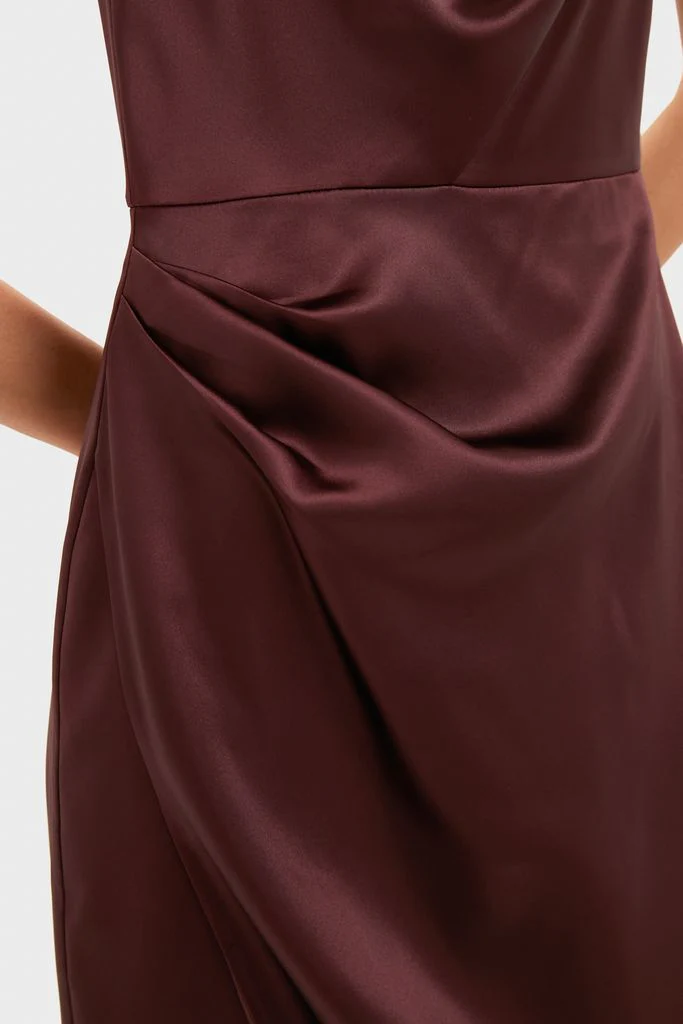 Chocolate Satin Sinclair Dress - Image 6
