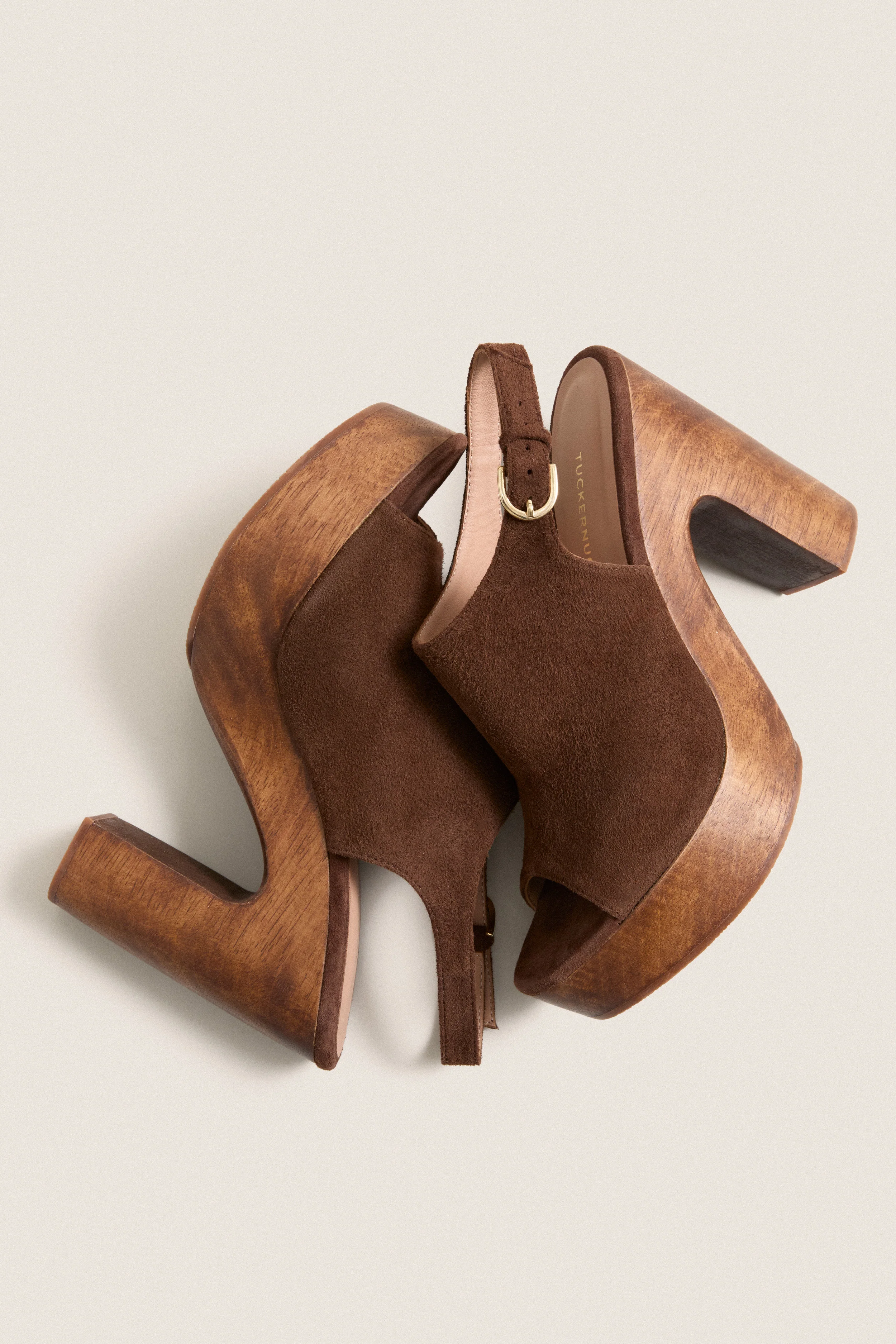 Chocolate Suede Clea Heels - Image 5