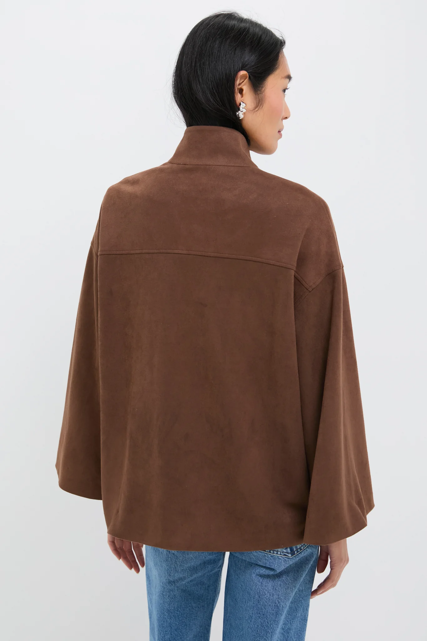 Chocolate Suede Fringe Marant Shirt Jacket - Image 4