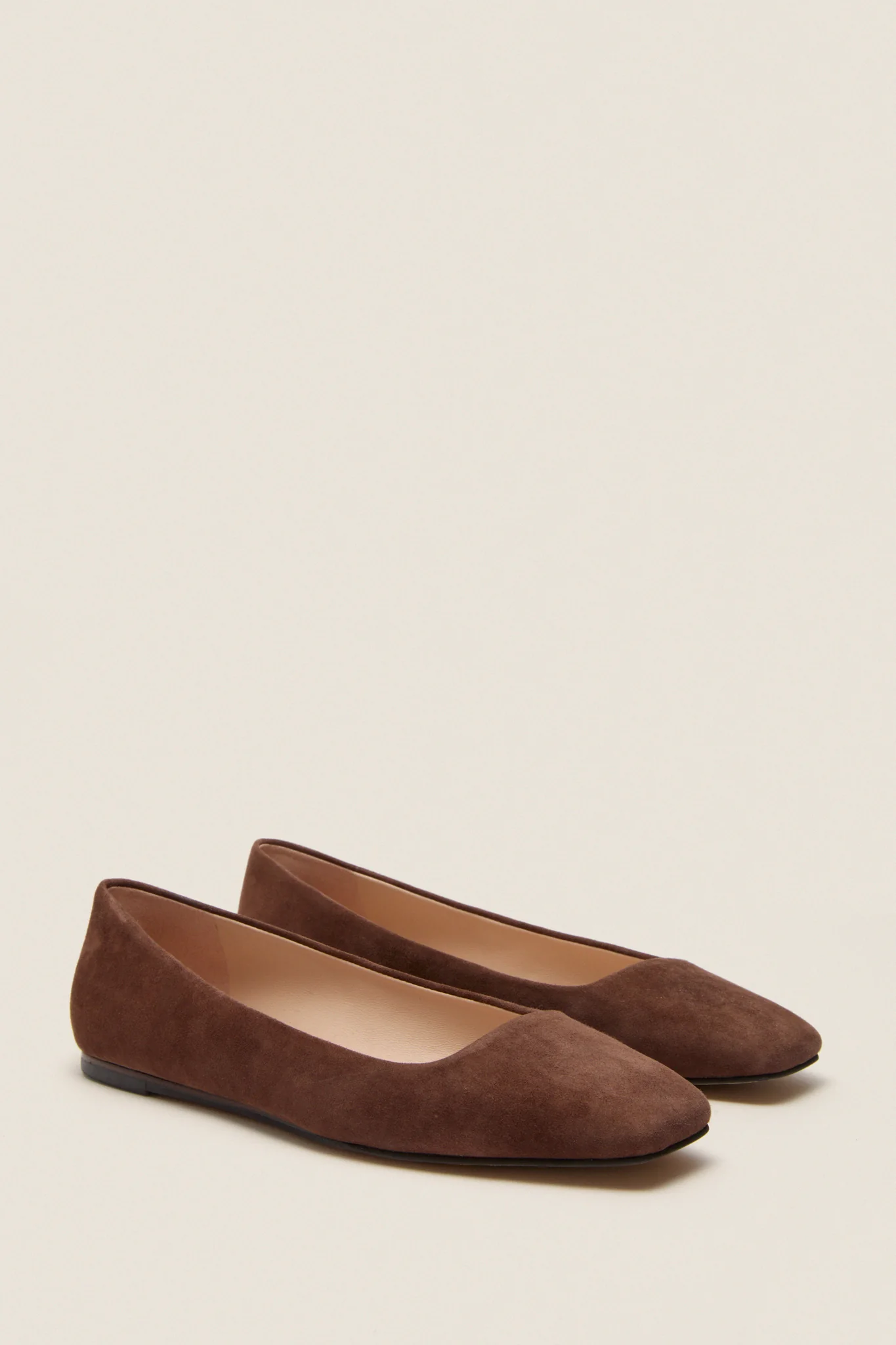 Chocolate Suede Nadia Flats - Image 4