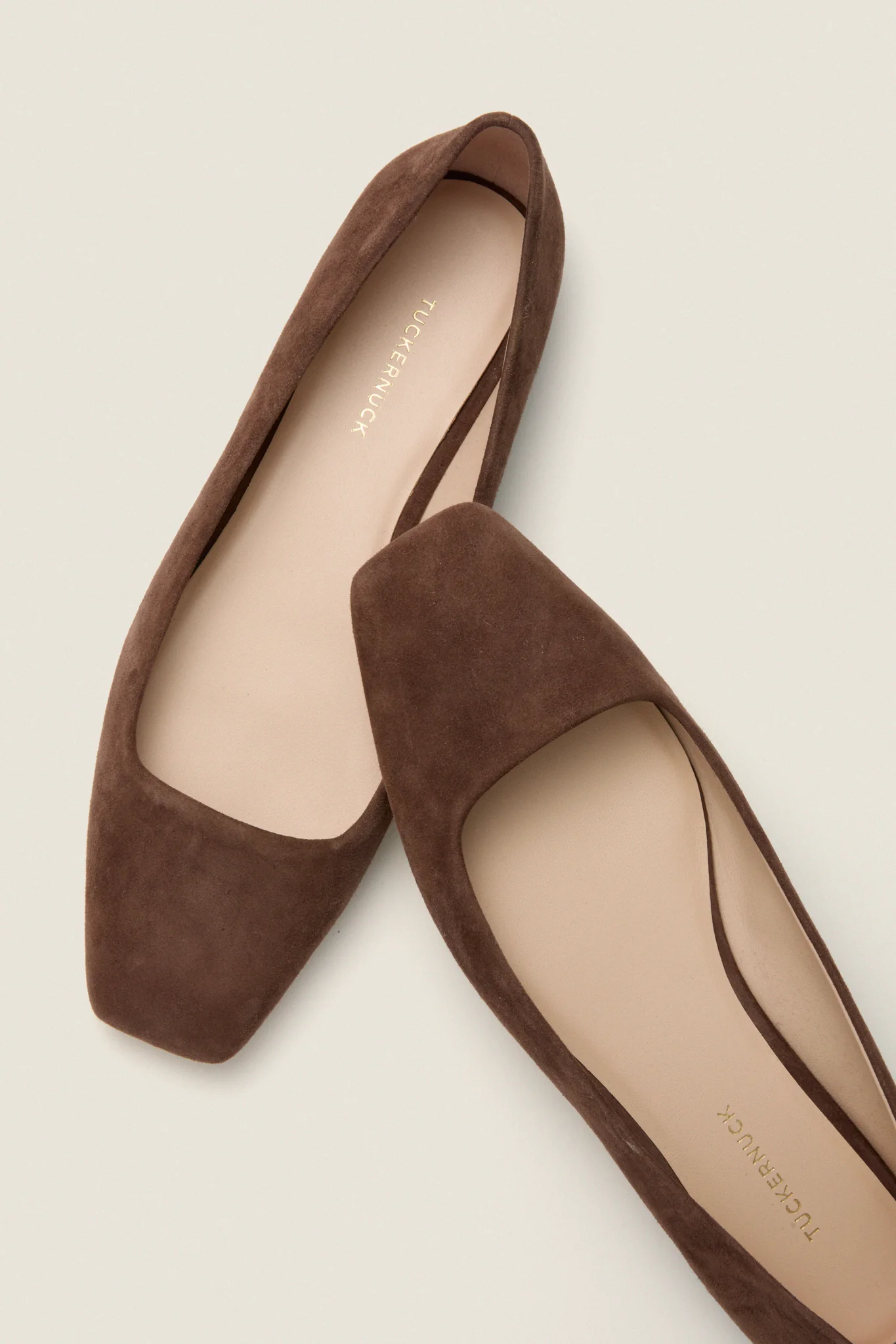 Chocolate Suede Nadia Flats - Image 5