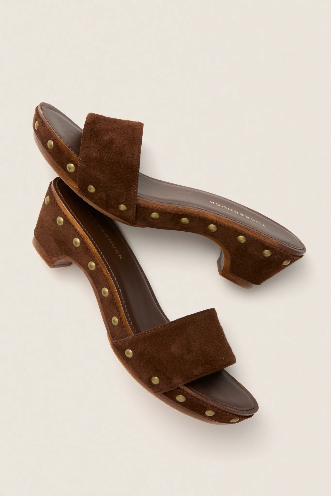 Chocolate Suede Rosalie Clog Sandals - Image 6