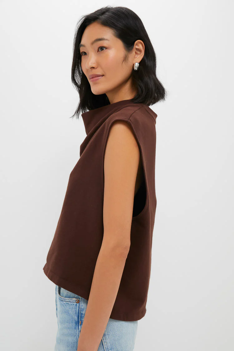 Chocolate Zane Knit Blouse - Image 3