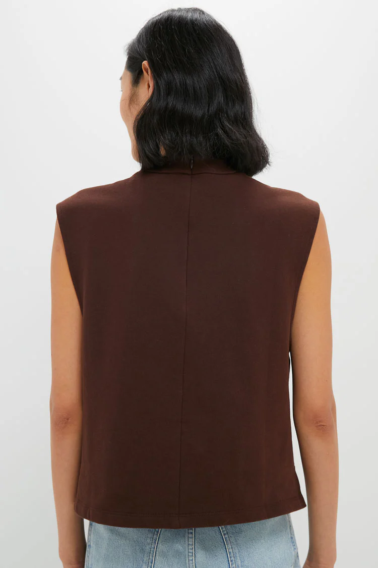 Chocolate Zane Knit Blouse - Image 4