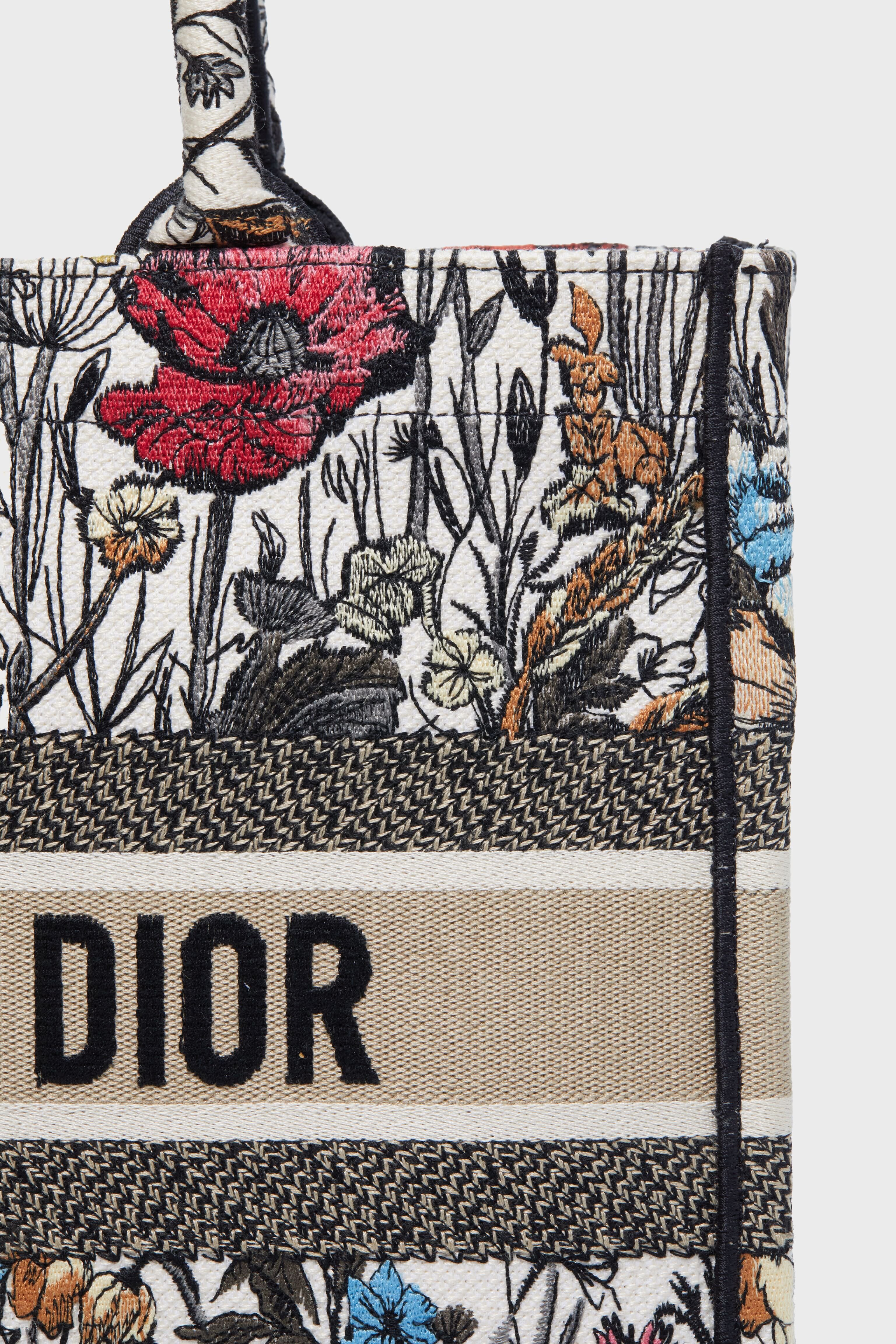 Christian Dior Flower Canvas Medium Book Tote - Image 5