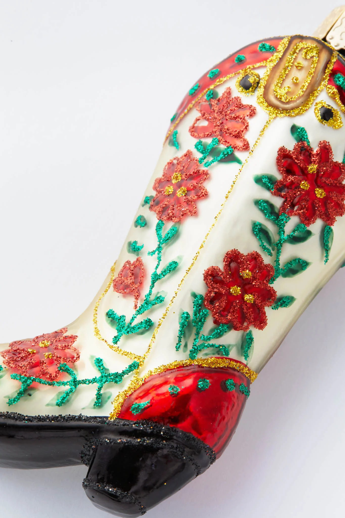 Christmas Cowgirl Boot Ornament - Image 2