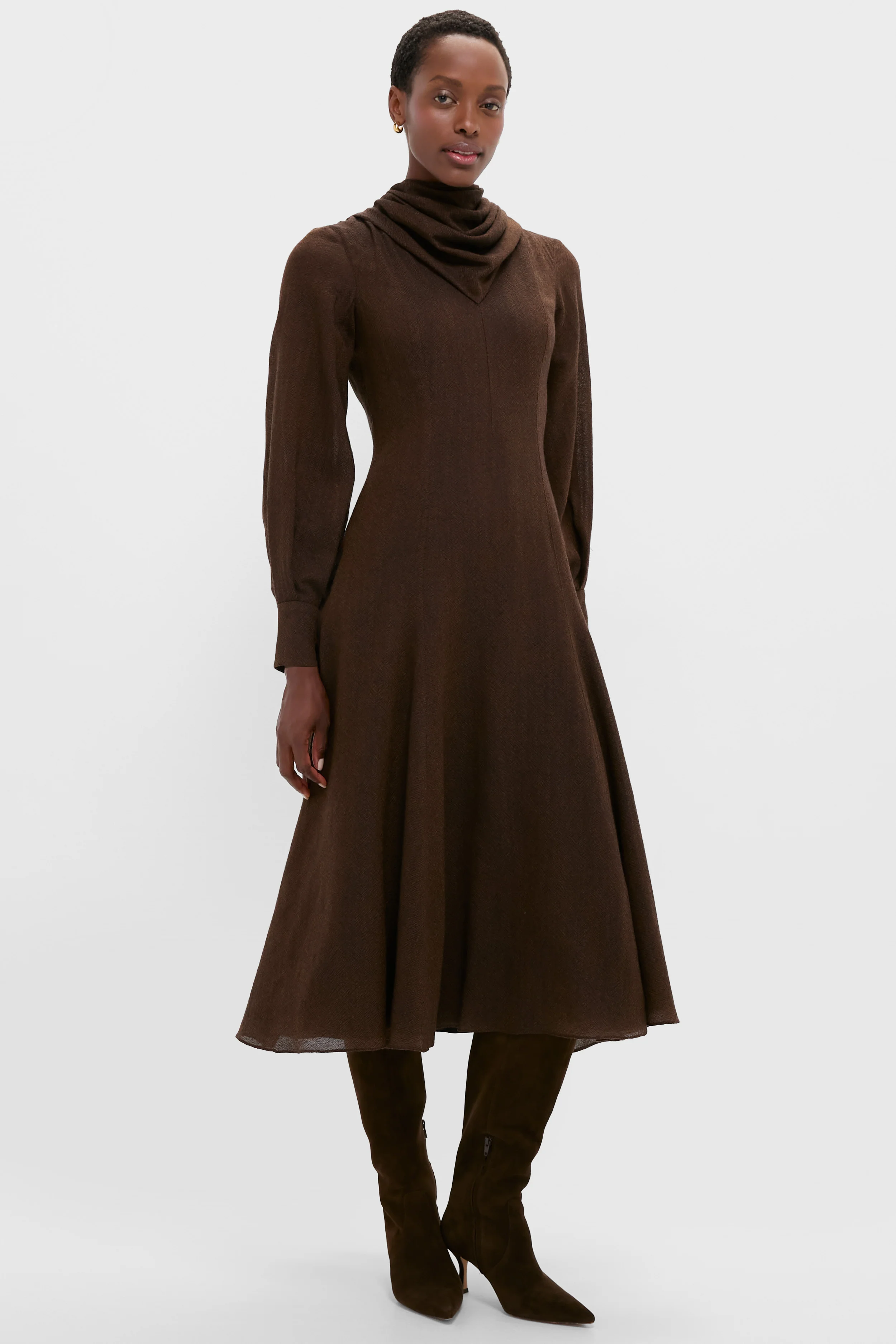 Cinnamon Avara Twill Wool Maxi Dress