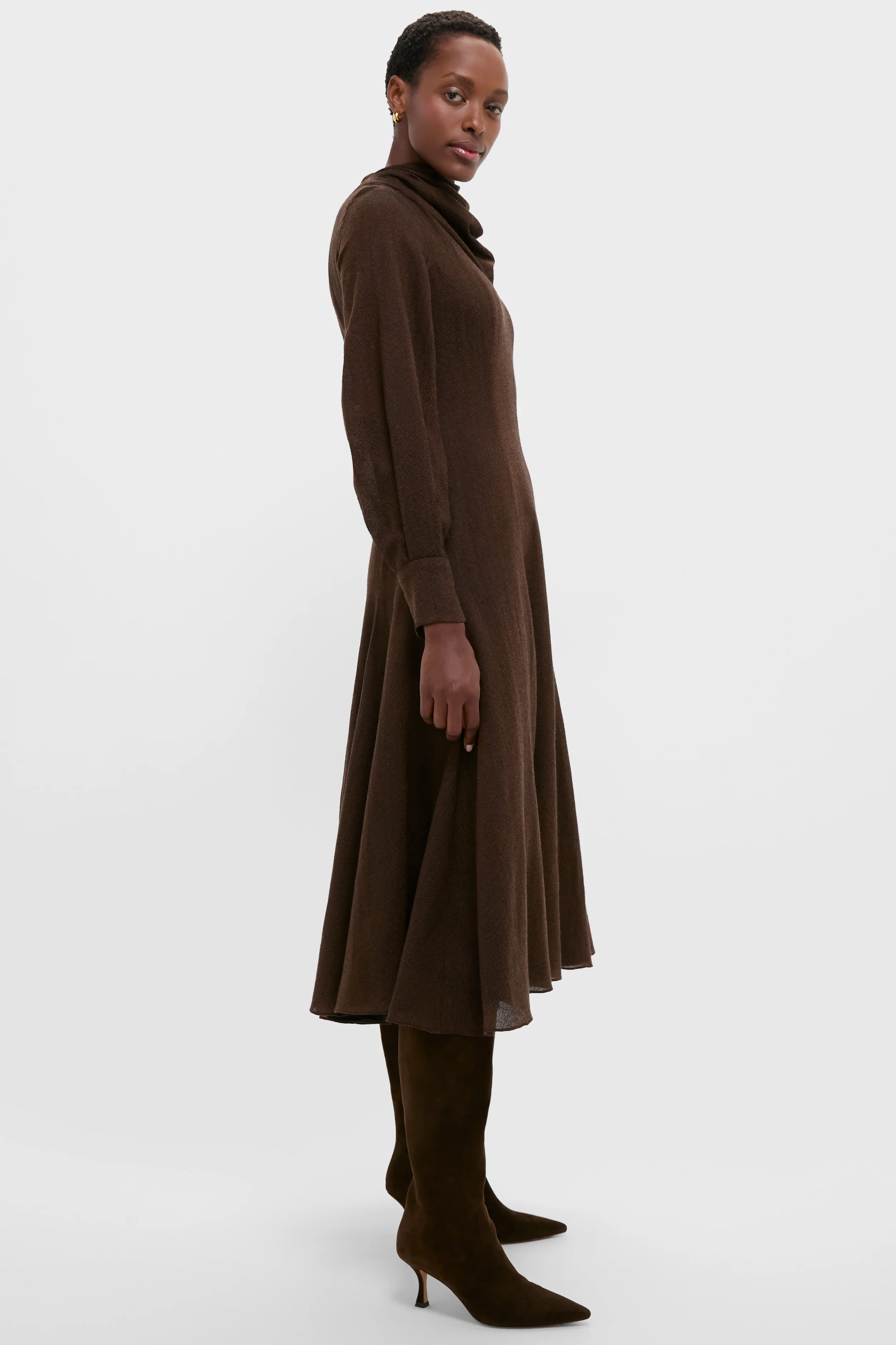 Cinnamon Avara Twill Wool Maxi Dress - Image 3