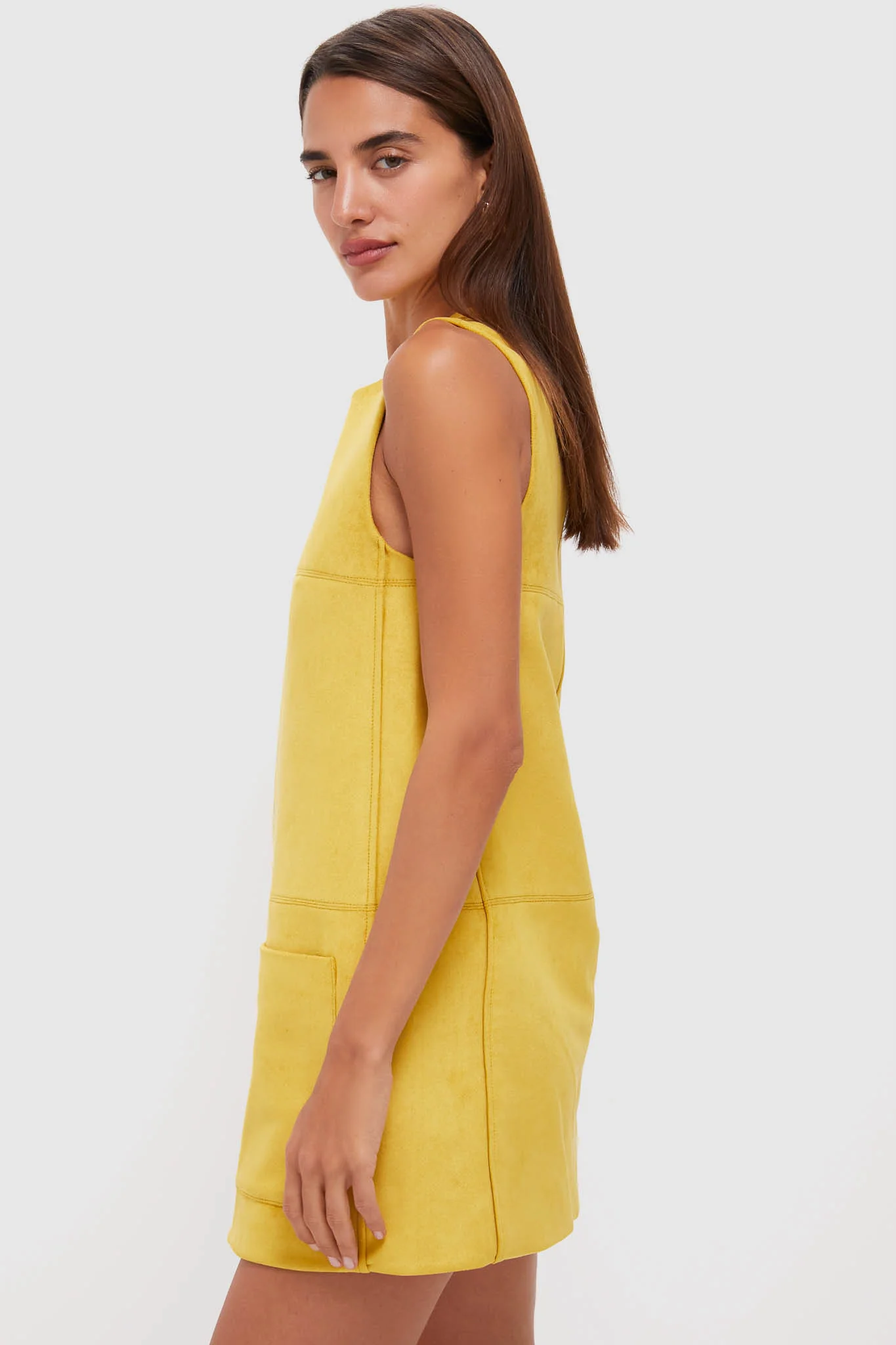 Citrine Suede Dakota Mini Dress - Image 3
