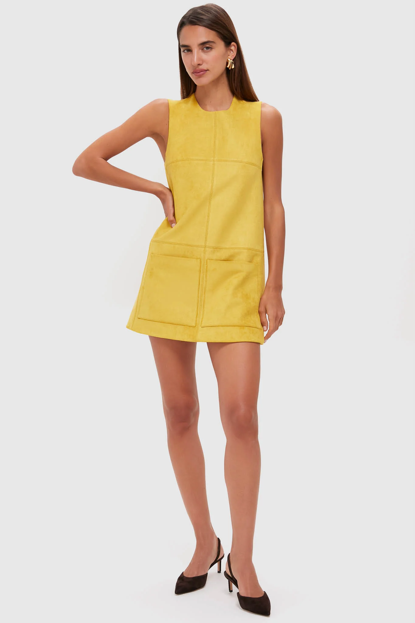 Citrine Suede Dakota Mini Dress - Image 6