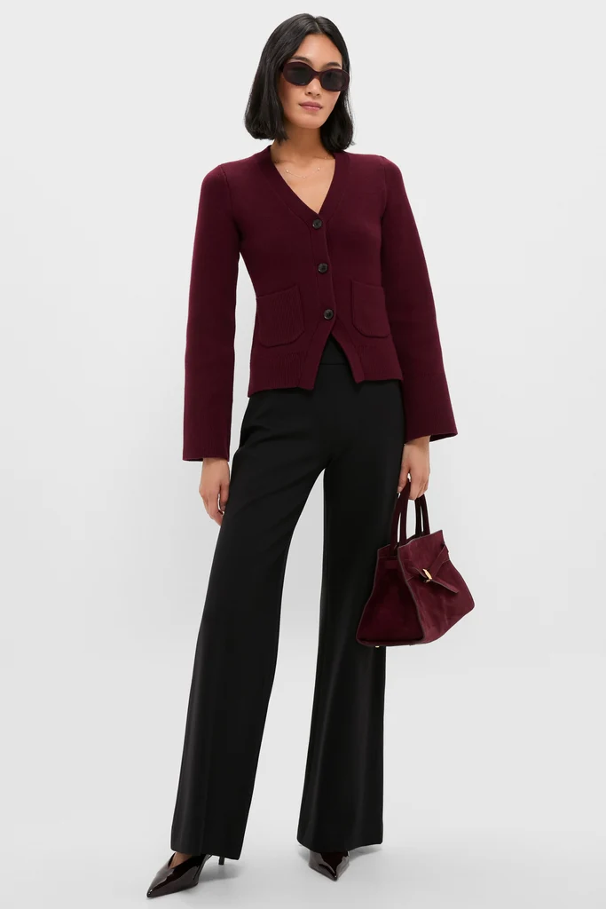 Claret Aeron V-Neck Cardigan - Image 2