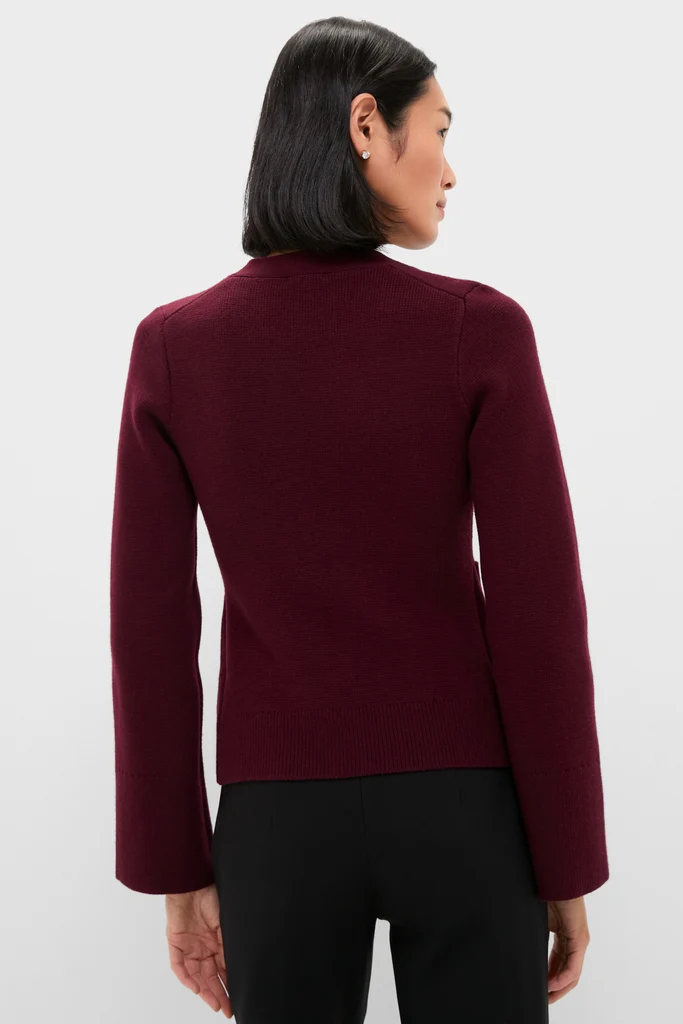 Claret Aeron V-Neck Cardigan - Image 4