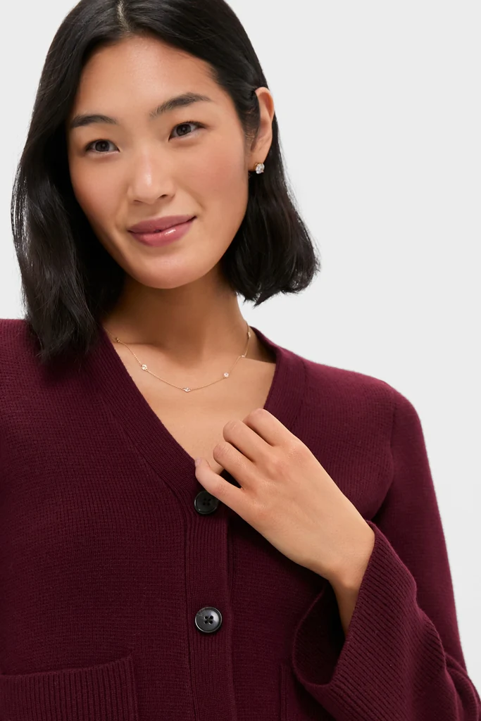 Claret Aeron V-Neck Cardigan - Image 5