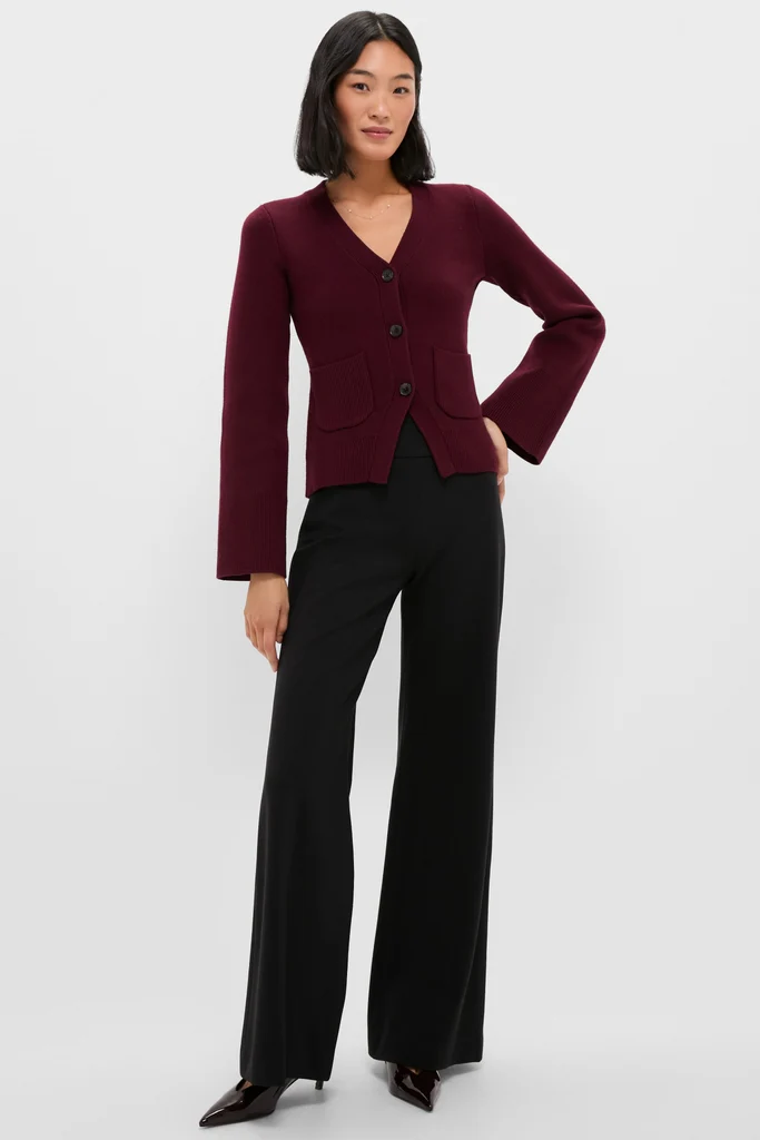 Claret Aeron V-Neck Cardigan - Image 6