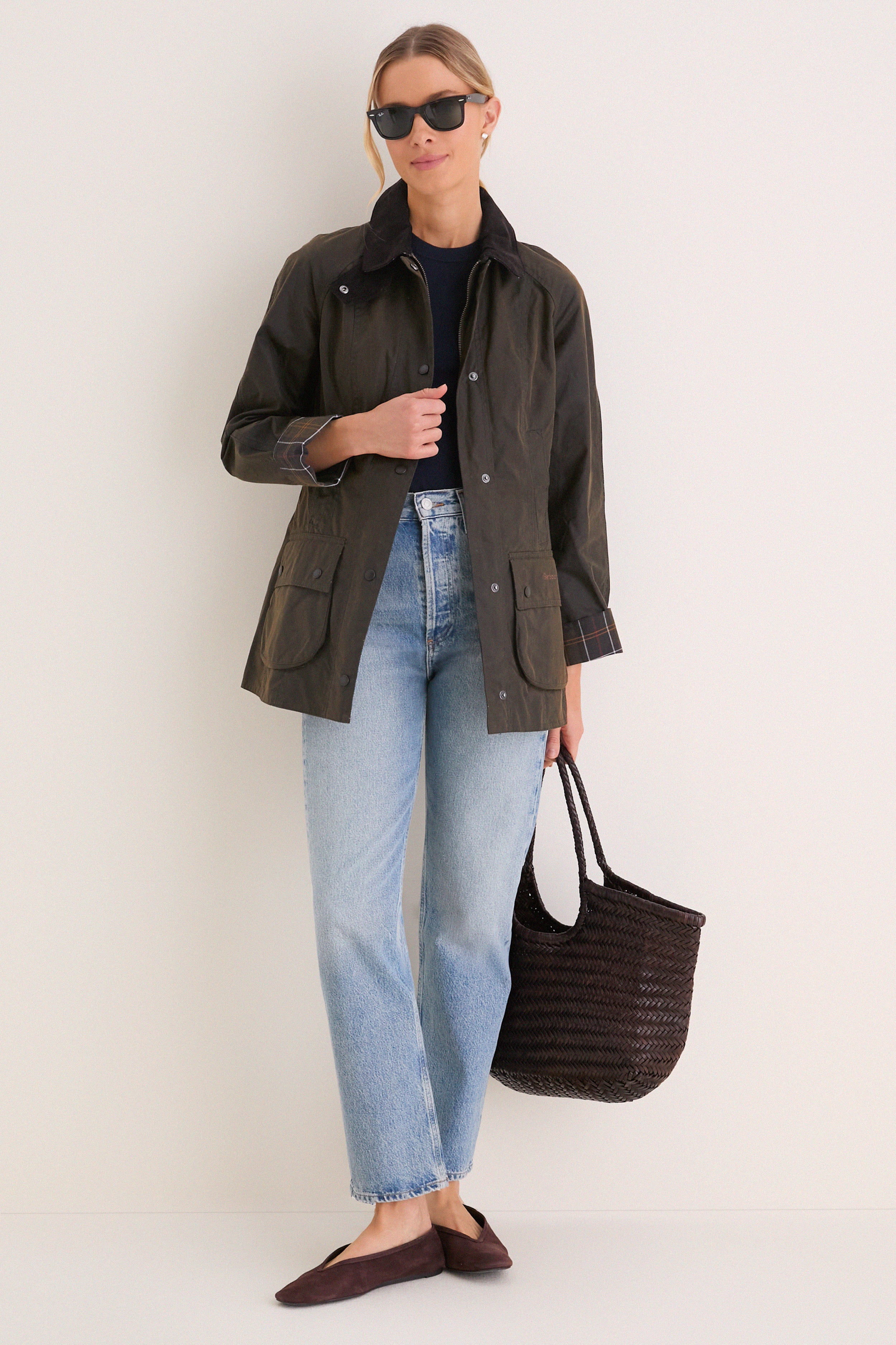 Classic Olive Beadnell Wax Jacket - Image 2
