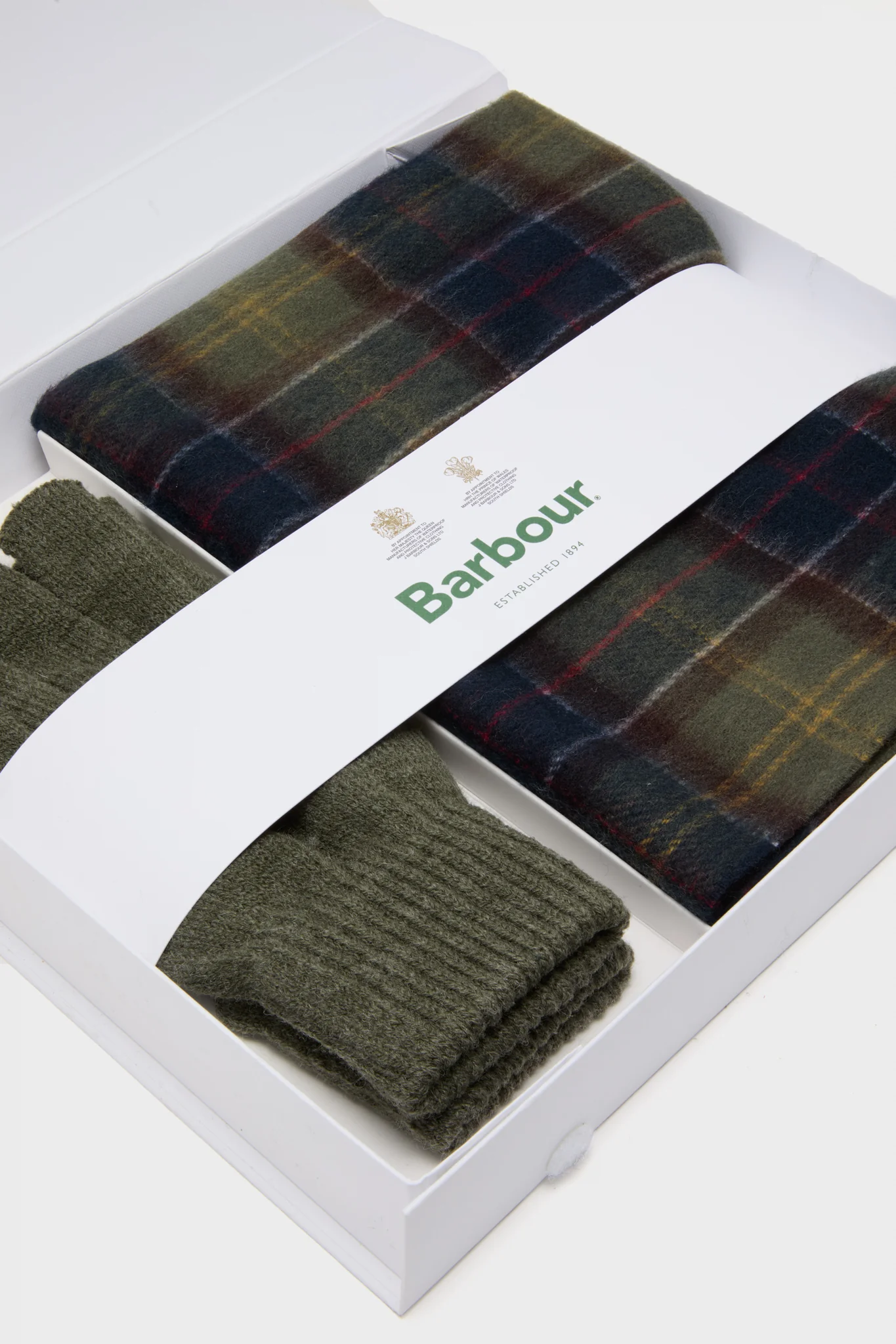 Classic Olive Tartan And Scarf Glove Gift Set - Image 6