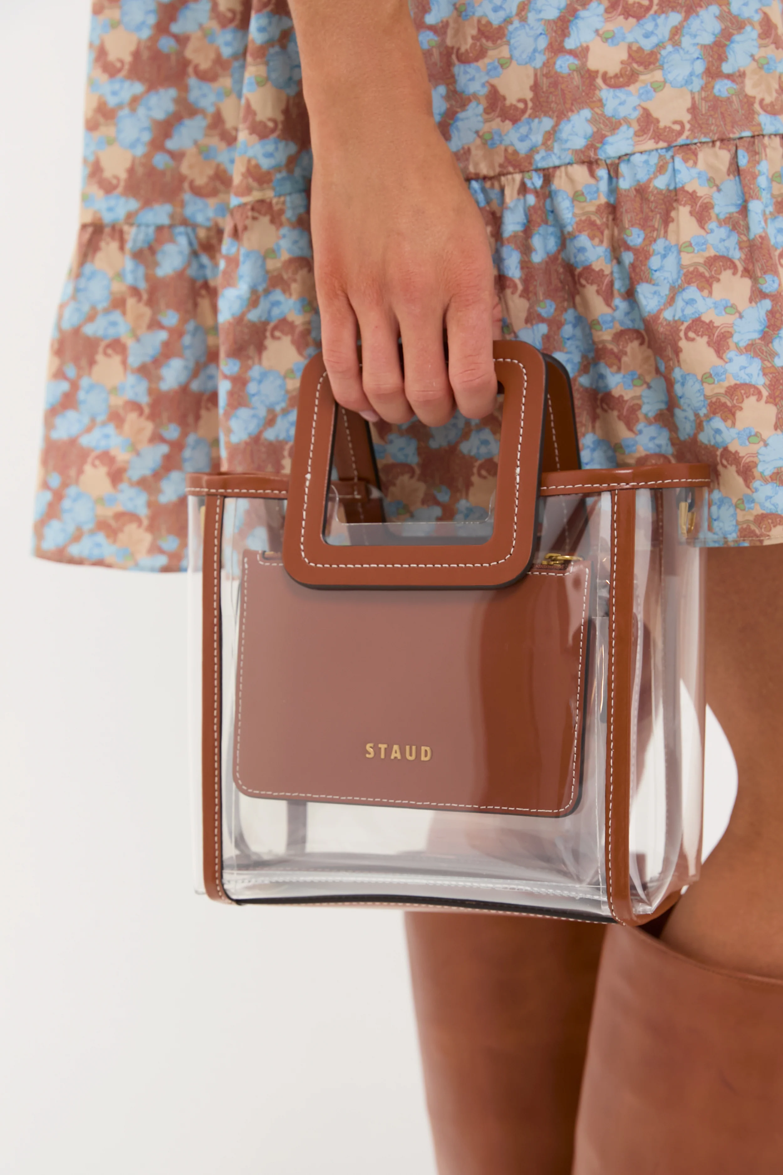 Clear and Tan Stadium Mini Shirley Bag - Image 2