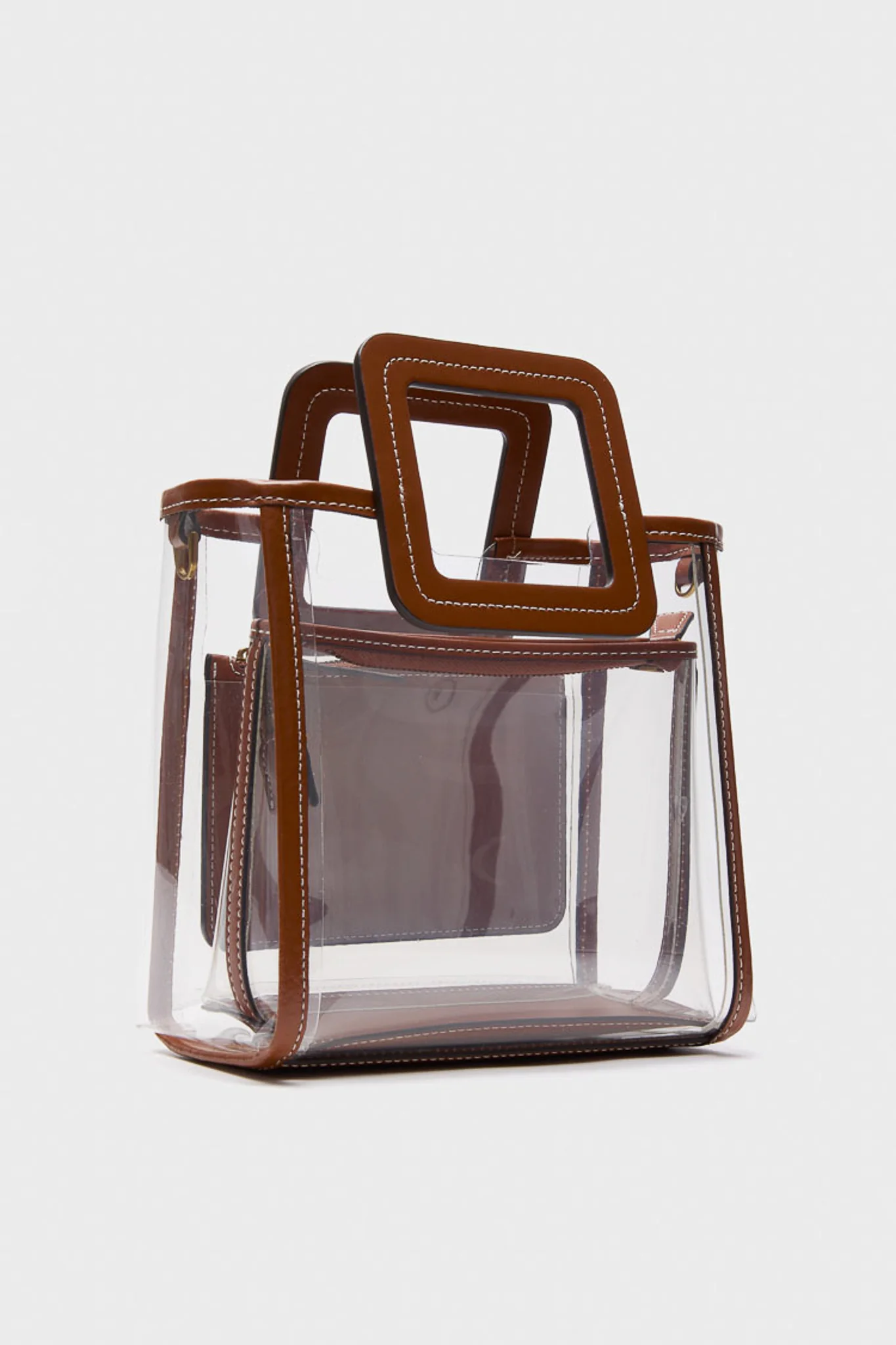 Clear and Tan Stadium Mini Shirley Bag - Image 5