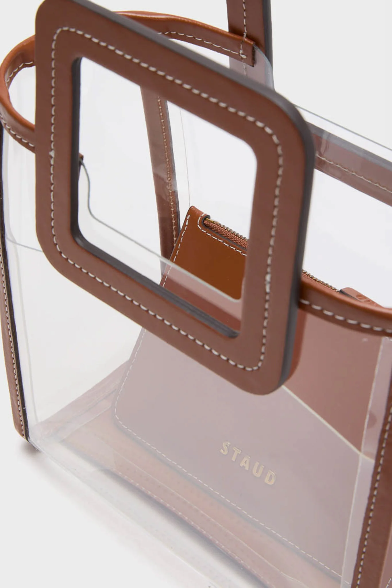 Clear and Tan Stadium Mini Shirley Bag - Image 6